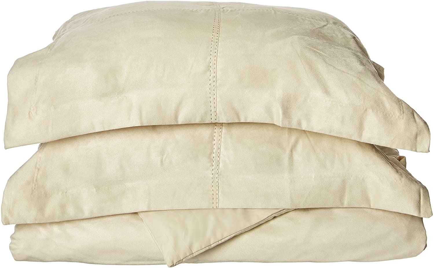 Price:$52.99 Home Fashions 3 Piece Oversized Micro Suede Saddle Duvet Cover Set, Full/Queen, Ivory : Home & Kitchen