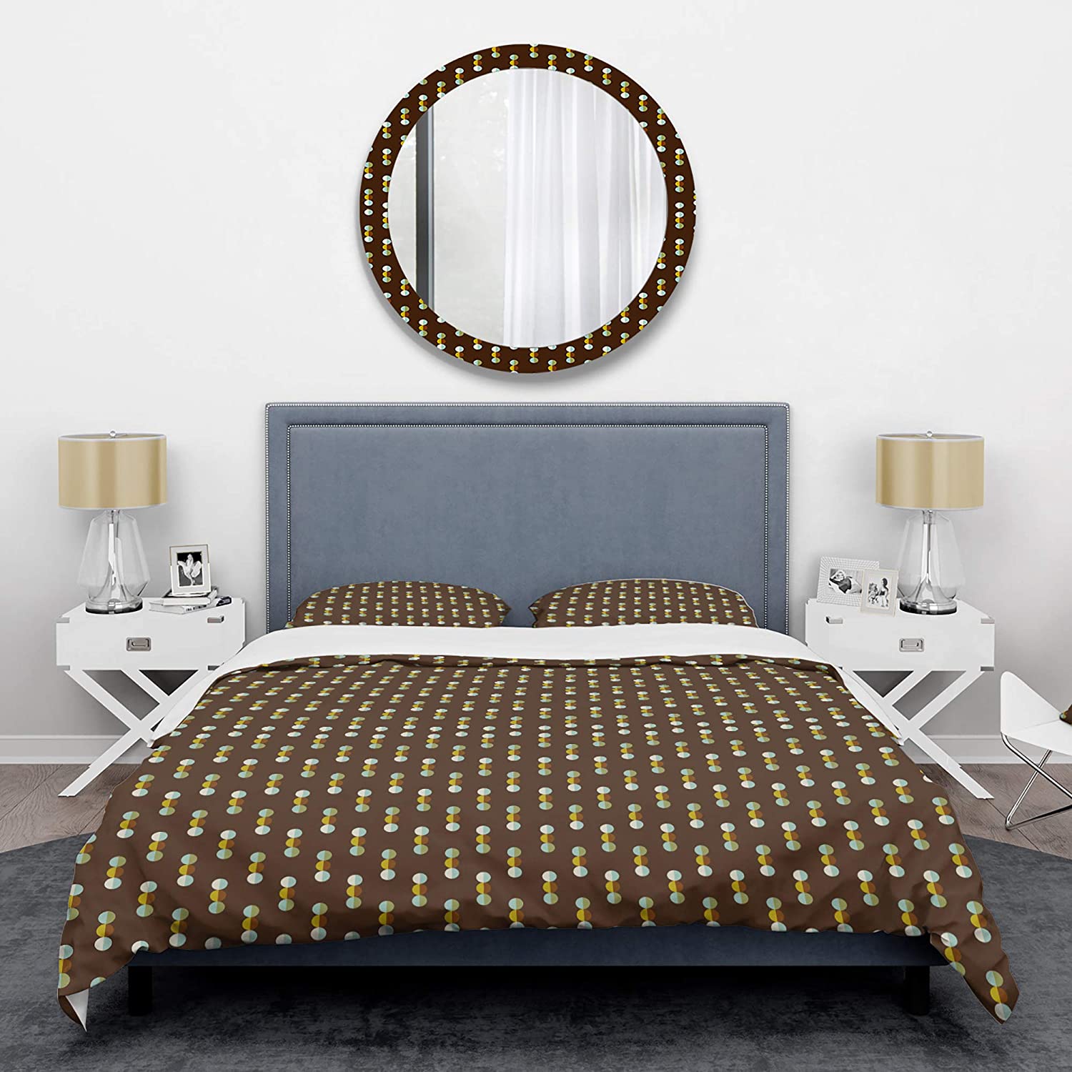 Price:$85.76 'Geometric Mod Dots' Mid-Century Modern Duvet Cover Set : Home & Kitchen