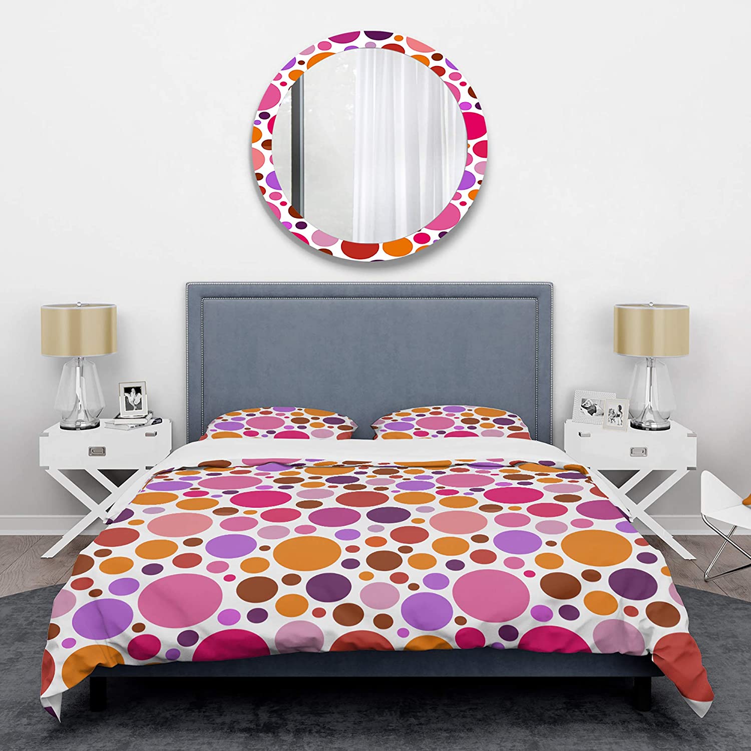 Price:$120.04 Geometric Circular Retro II' Mid-Century Modern Duvet Cover Set : Home & Kitchen