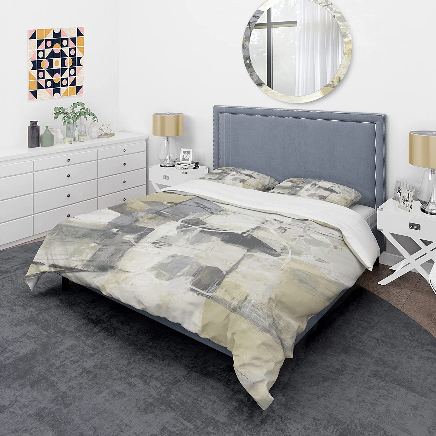 Price:$85.76 'Glam Cream Dream IV' Glam Duvet Cover Set : Home & Kitchen