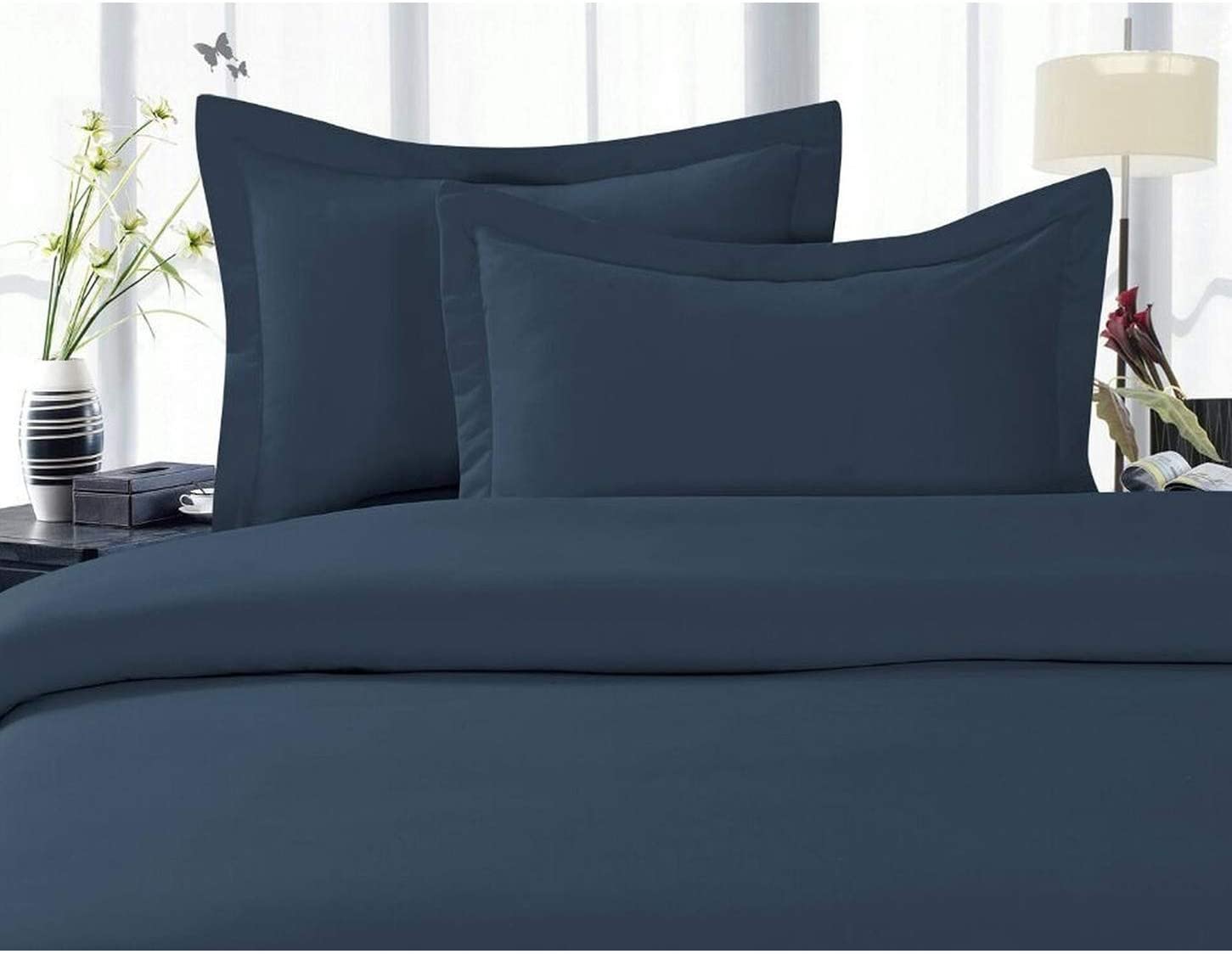 Price:$22.99 Linen Best, Softest, Coziest Duvet Cover Ever! 1500 Thread Count Egyptian Quality Luxury Super Soft Wrinkle Free 2-Piece Duvet Cover Set , Twin/Twin XL, Navy Blue : Home & Kitchen