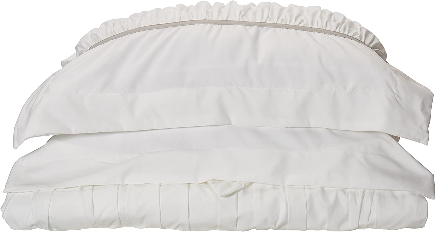 Price:$58.31 Home Betsy 3-Piece Ruffled Duvet Cover Set, King, White : Home & Kitchen