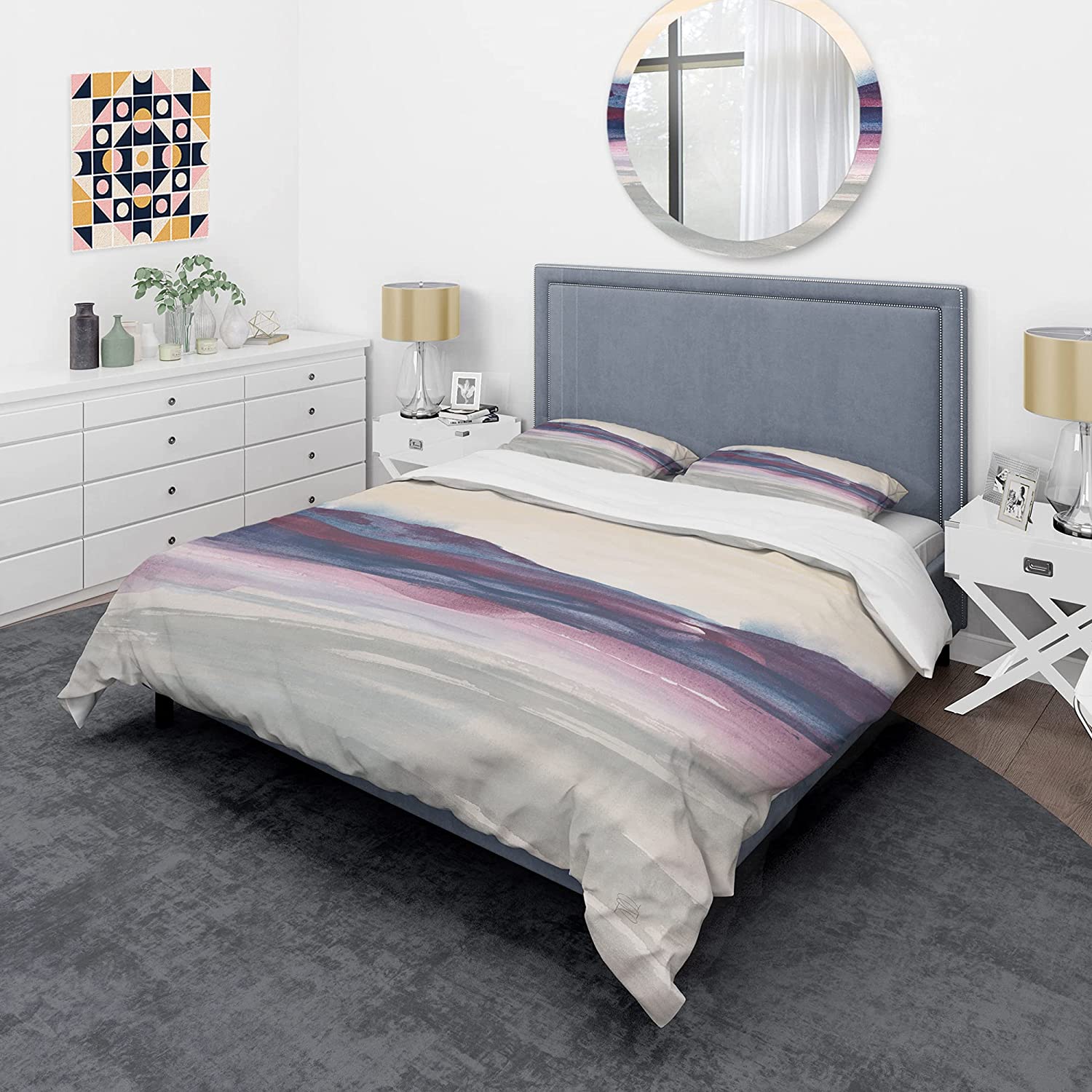 Price:$109.78 'Shabby Watercolor on Purple II' Shabby Duvet Cover Set : Home & Kitchen