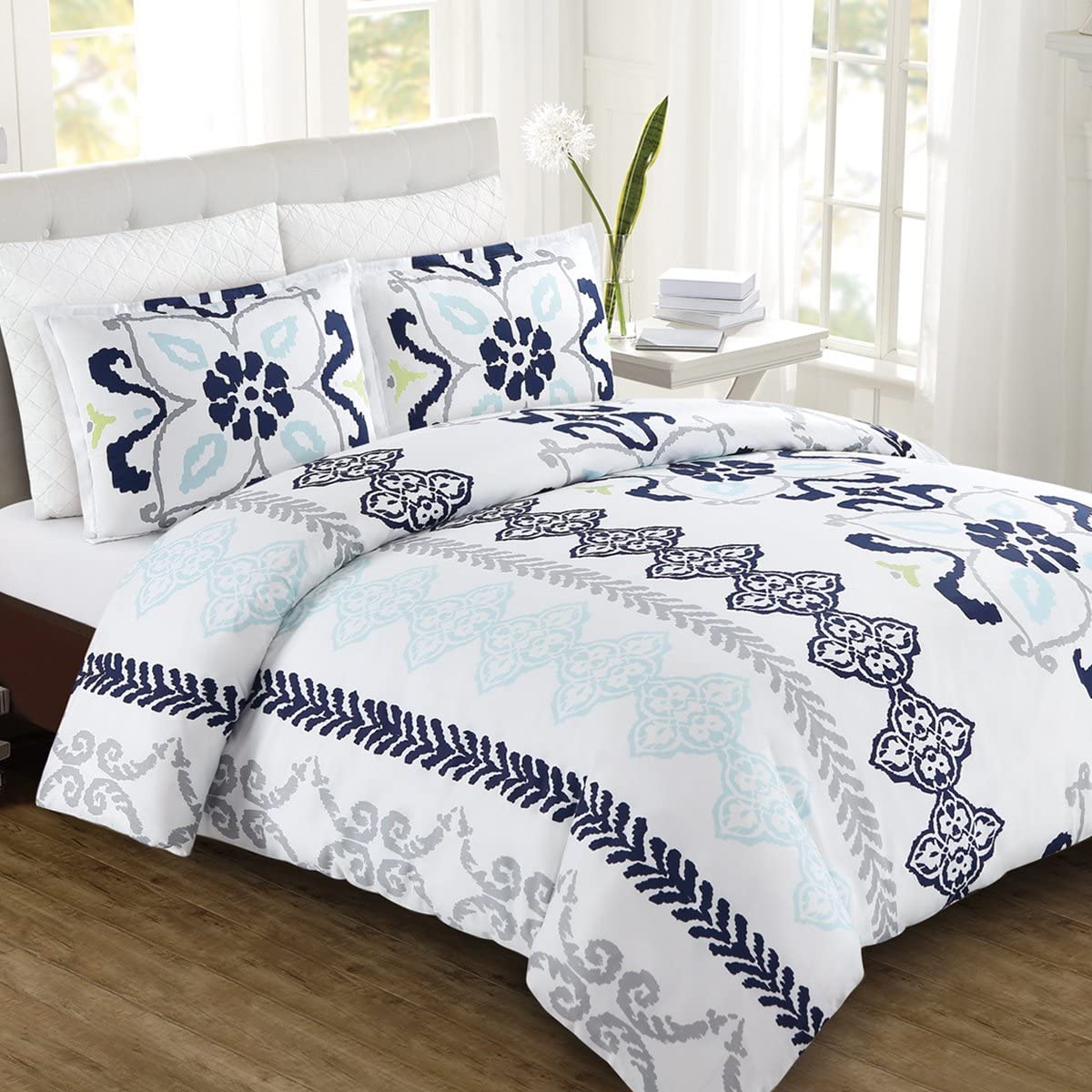 Price:$67.99 Home Zahara Full/Queen Duvet Cover Set, Multicolor : Home & Kitchen