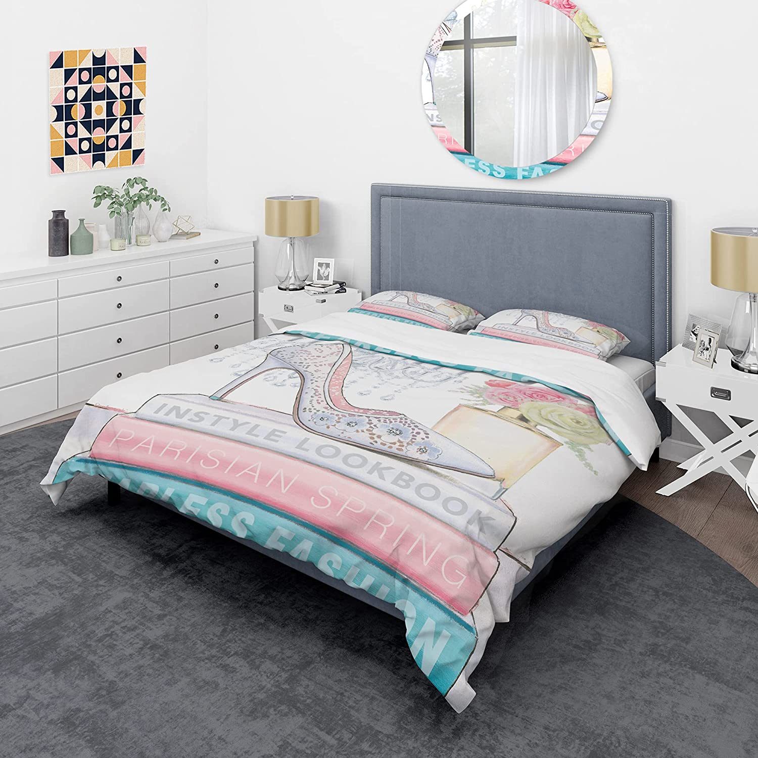 Price:$120.04 'Pink Fashion high Heels III' Glam Duvet Cover Set : Home & Kitchen