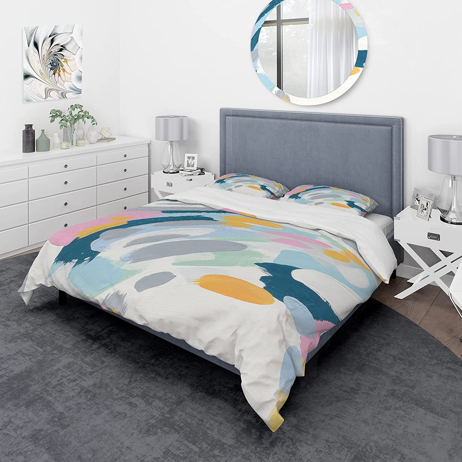 Price:$85.76 'Geometric Vortex II' Geometric Duvet Cover Set : Home & Kitchen