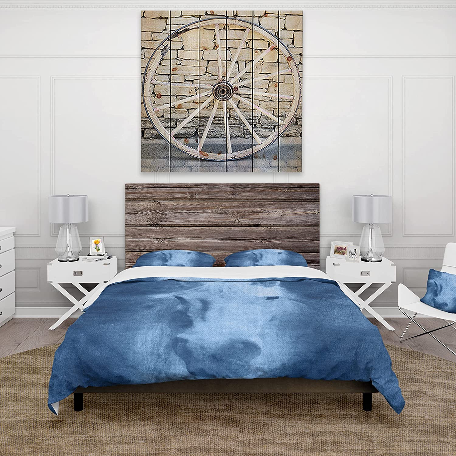 Price:$85.76 'Farmhouse Horse IX' Farmhouse Duvet Cover Set : Home & Kitchen