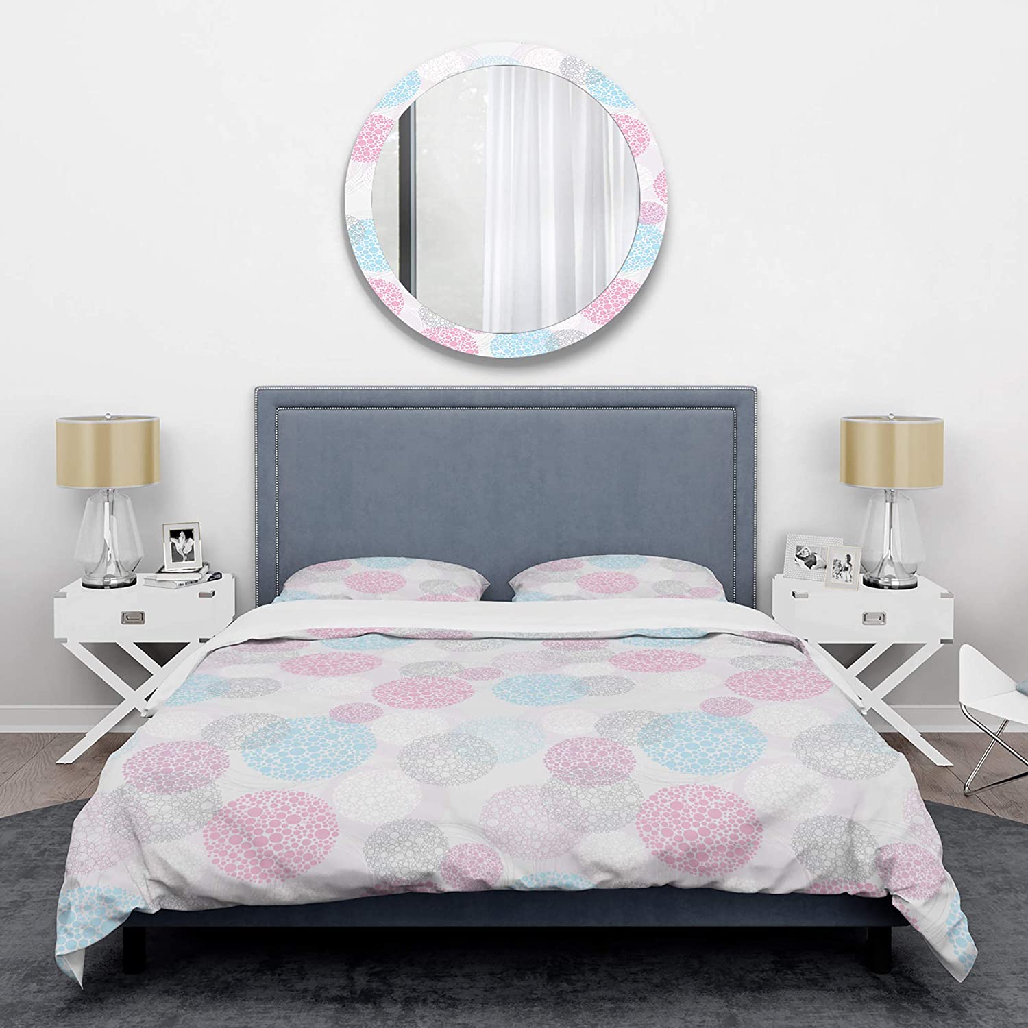 Price:$120.04 'Circular Abstract Retro Geometric III' Mid-Century Modern Duvet Cover Set : Home & Kitchen