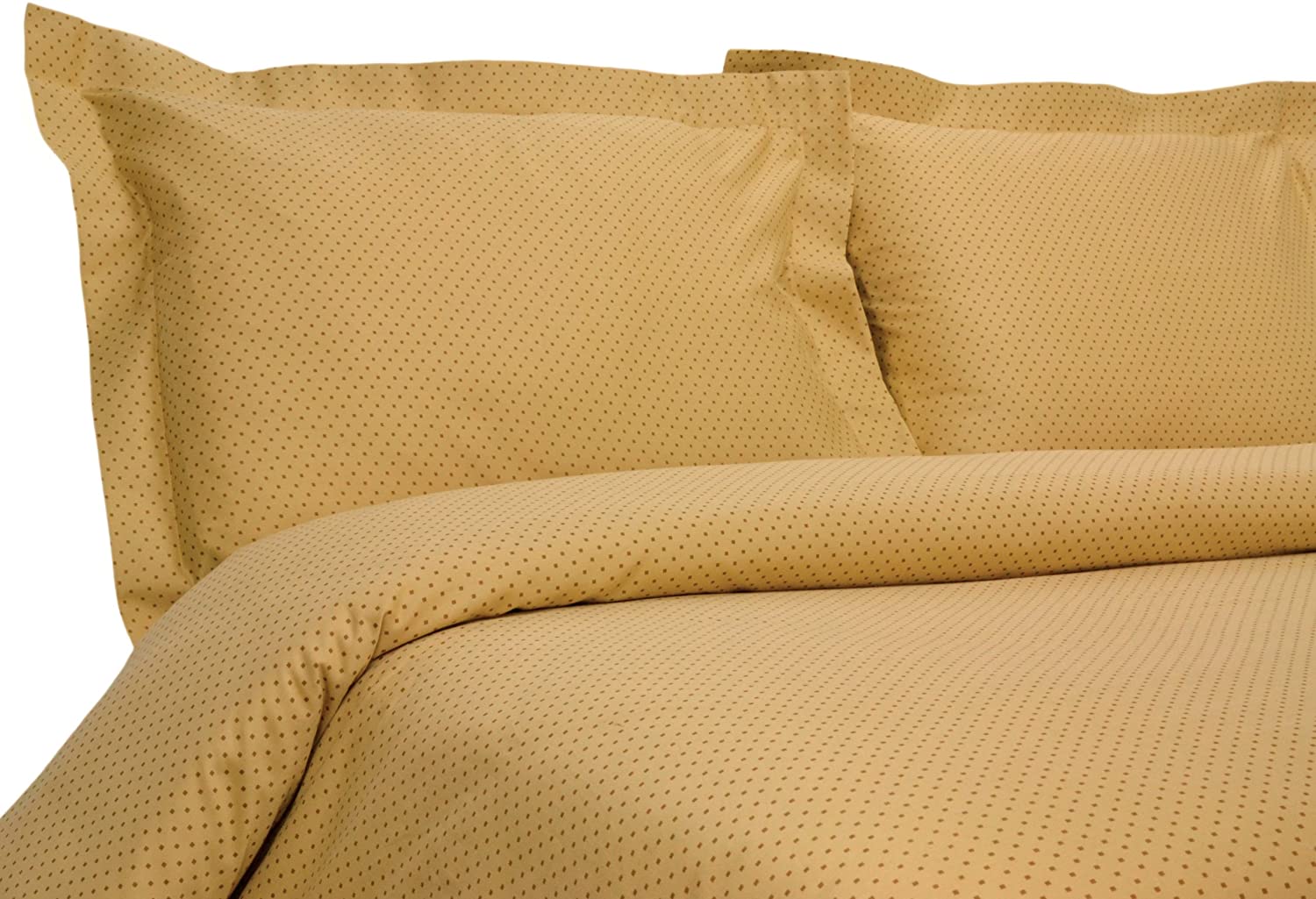 Price:$34.58 Home Carleton Collection 300 Thread-Count 100-Percent Cotton Sateen Printed Dot Twin Size 2-Piece Duvet Set, Honey : Home & Kitchen