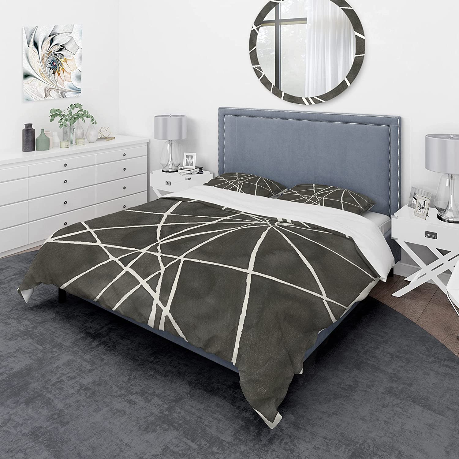 Price:$109.78 'Minimalist Graphics II' Geometric Duvet Cover Set : Home & Kitchen