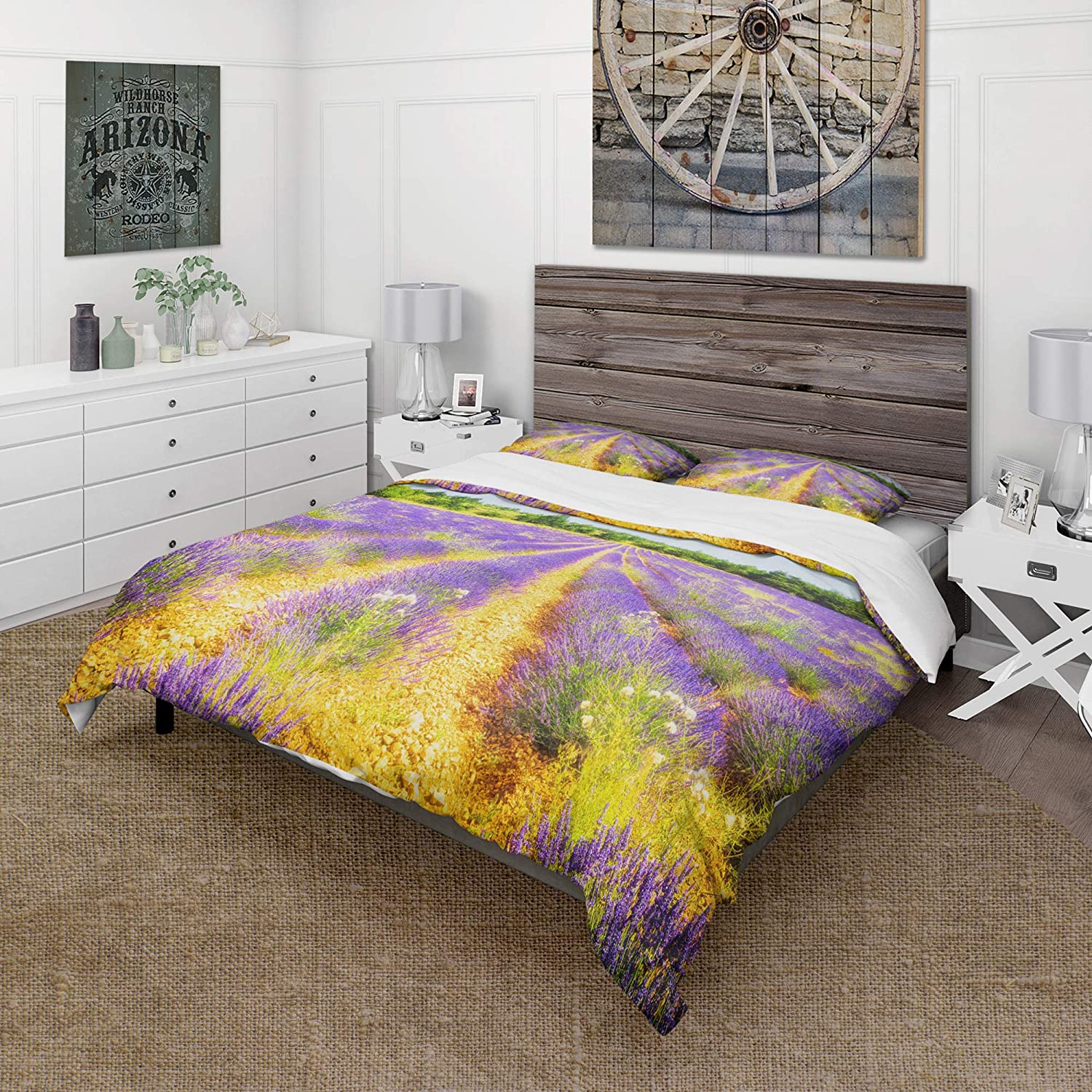 Price:$109.82 Lavender Field of France' Cabin & Lodge Duvet Cover Set : Home & Kitchen