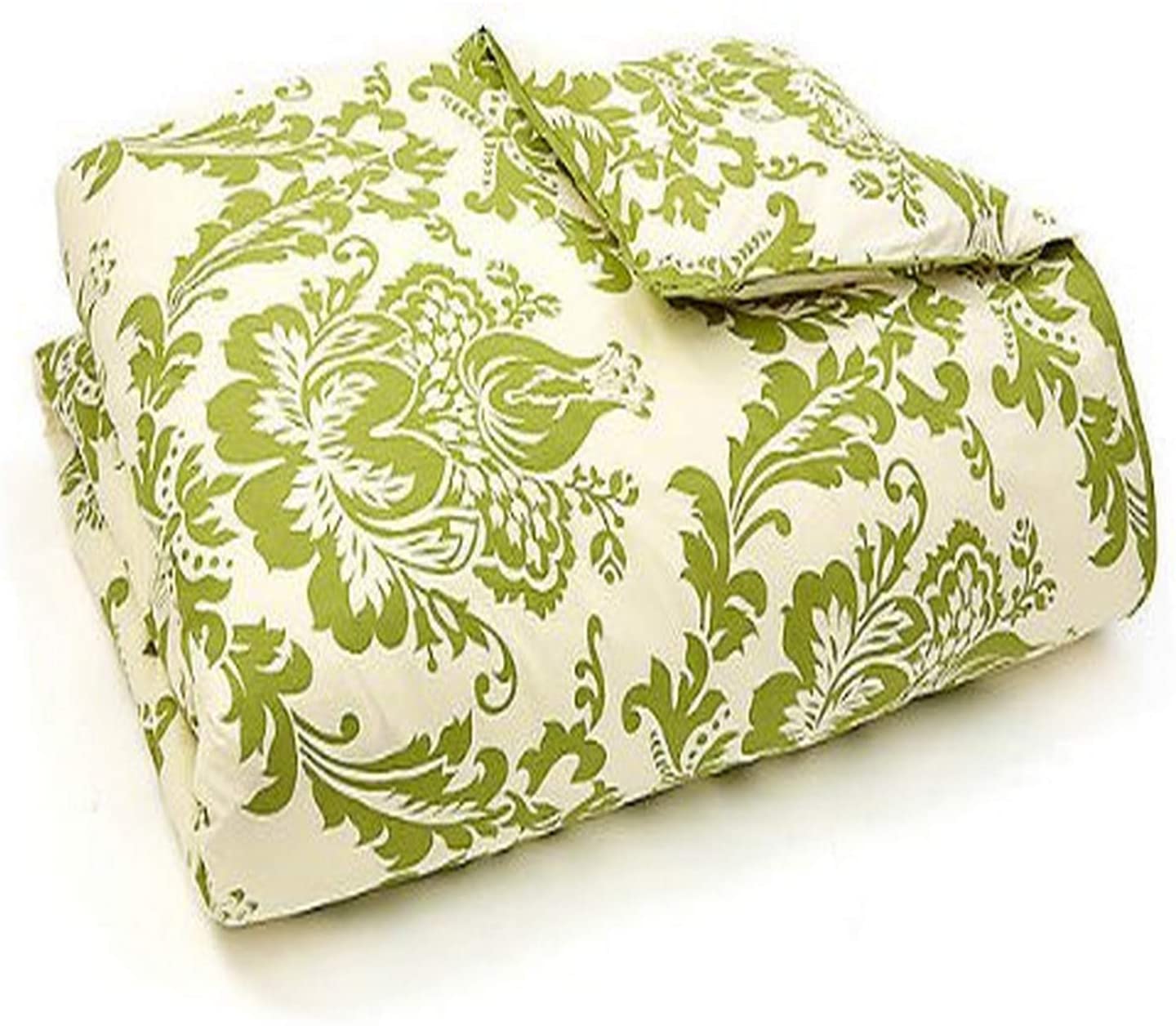 Price:$145.94 Home Damask Twin Duvet Cover Set with 1 Standard Sham, Green : Home & Kitchen