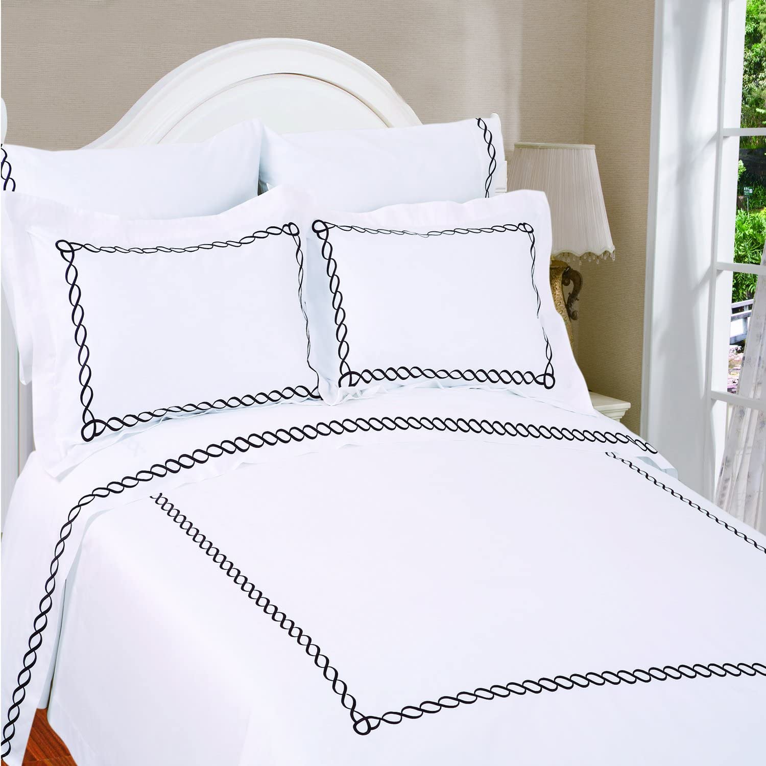 Price:$116.99 HOME Barcelon King Duvet Cover Set, Chocolate Brown : Home & Kitchen