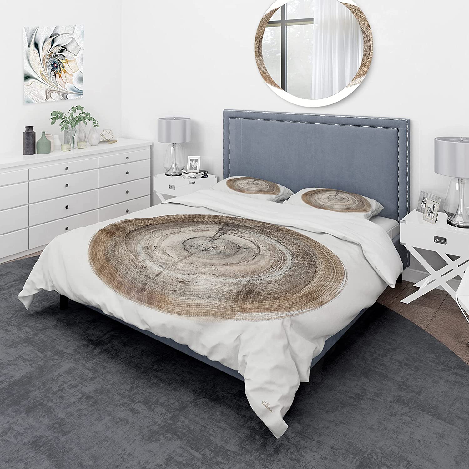 Price:$85.76 'Circle Natural Elements I' Geometric Duvet Cover Set : Home & Kitchen