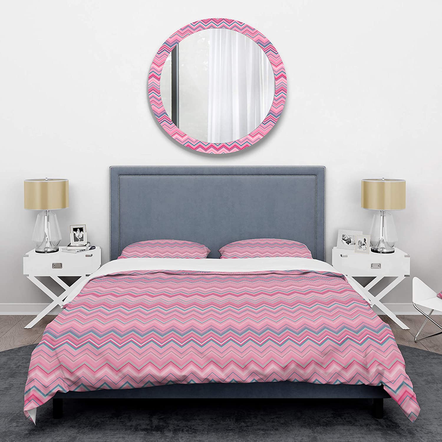 Price:$109.78 'Abstract Retro Geometric III' Mid-Century Modern Duvet Cover Set : Home & Kitchen