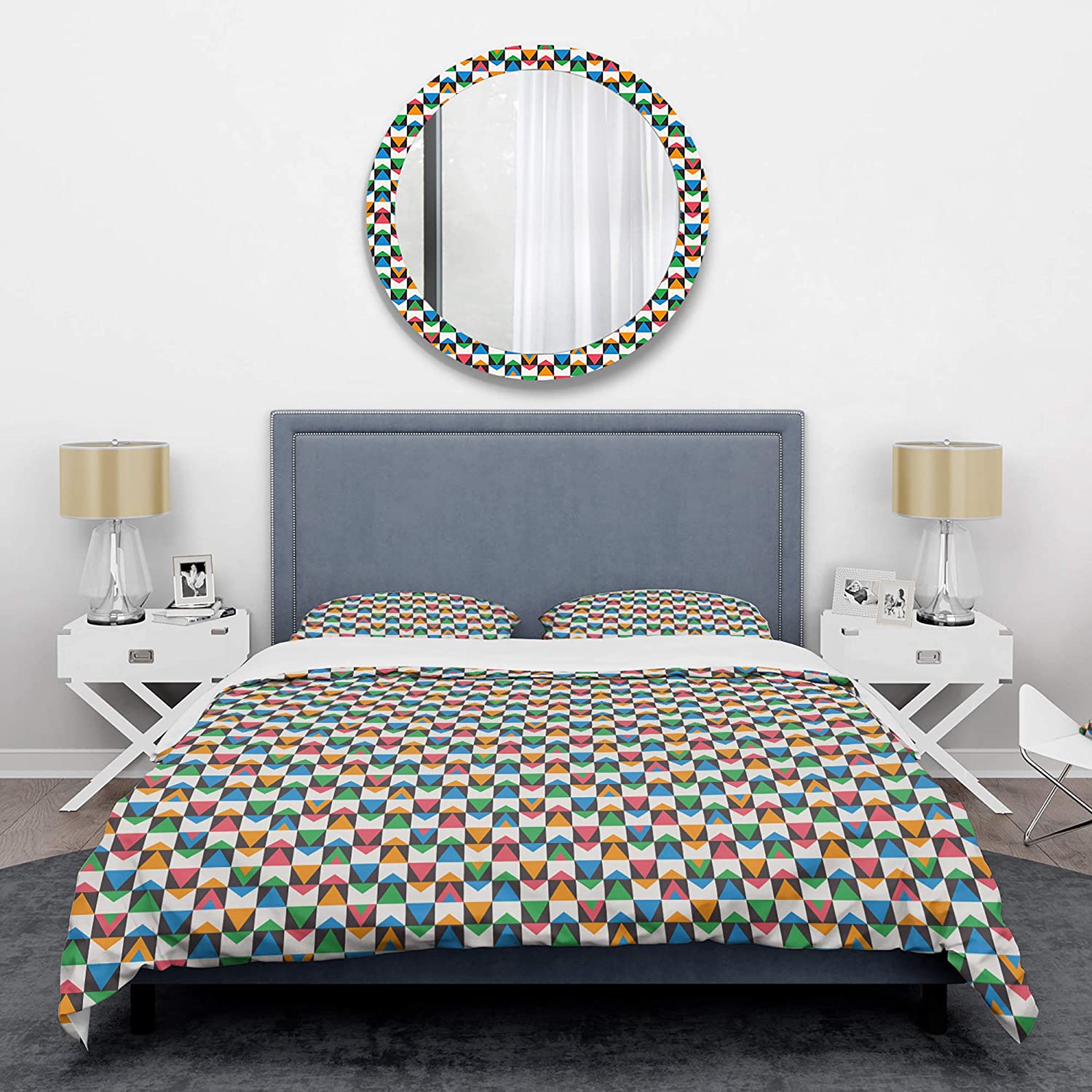Price:$120.04 'Retro Ornamental Design II' Mid-Century Modern Duvet Cover Set : Home & Kitchen