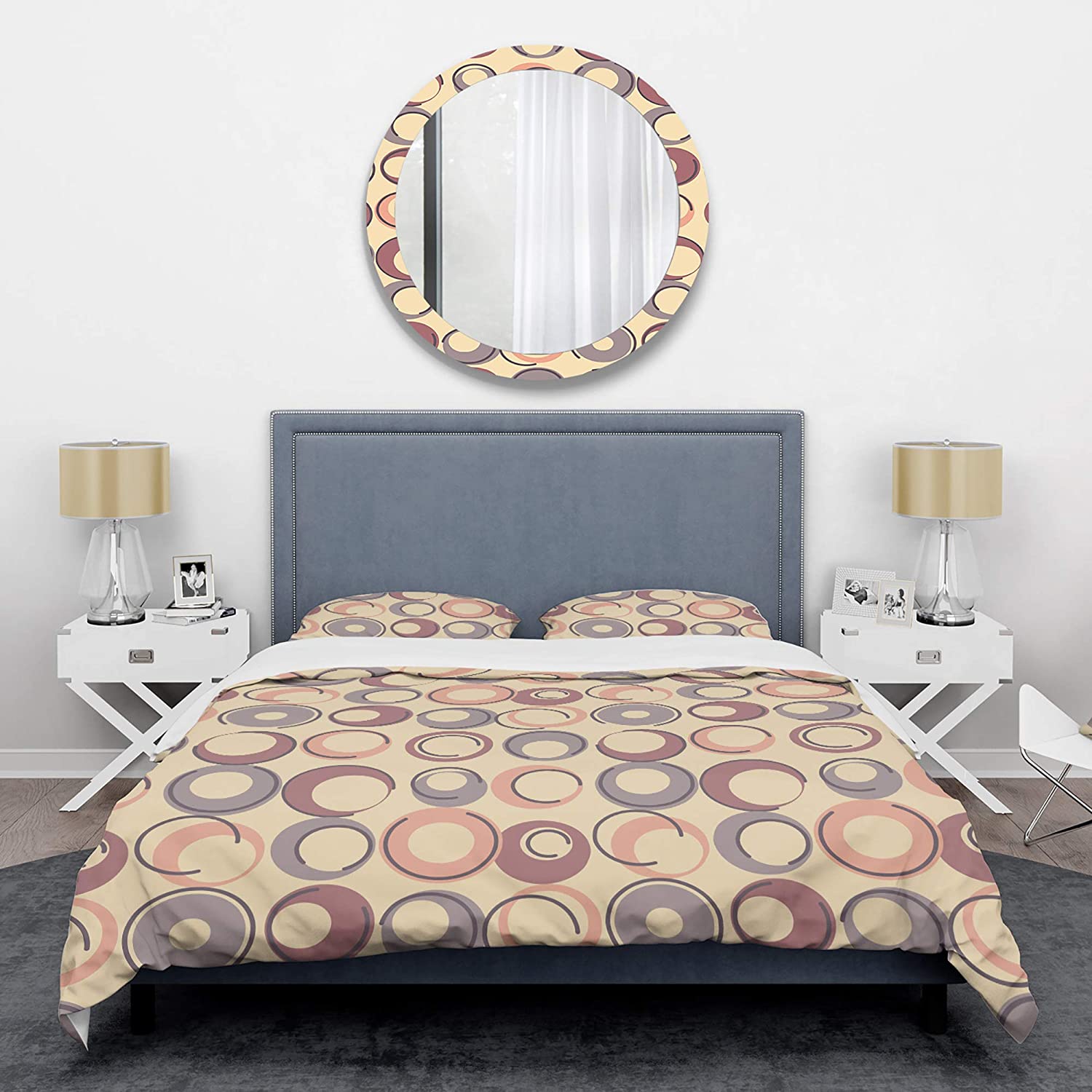 Price:$85.76 'Retro Geometric Pattern' Mid-Century Modern Duvet Cover Set : Home & Kitchen