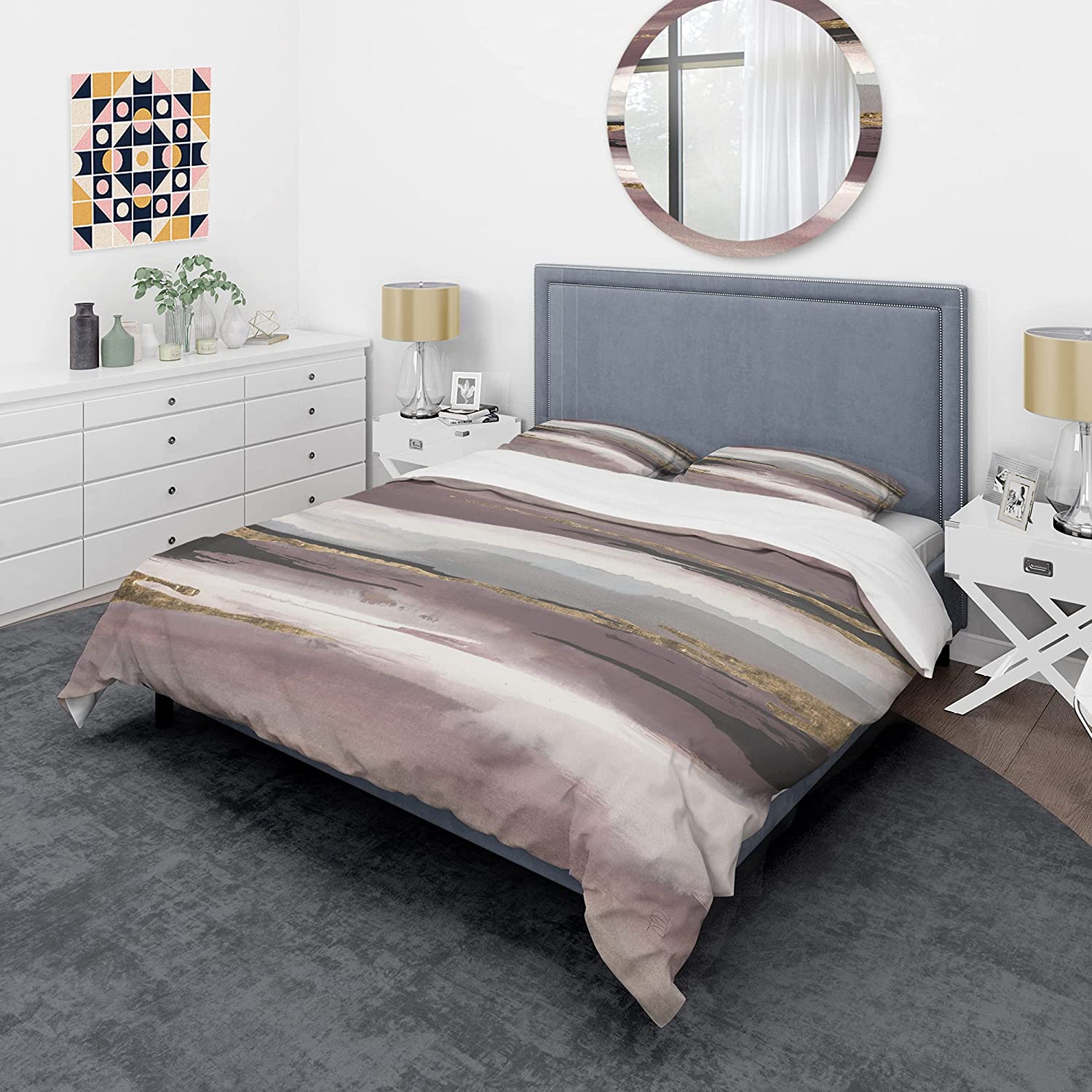 Price:$85.79 'Purple Glam Storm I' Glam Duvet Cover Set : Home & Kitchen