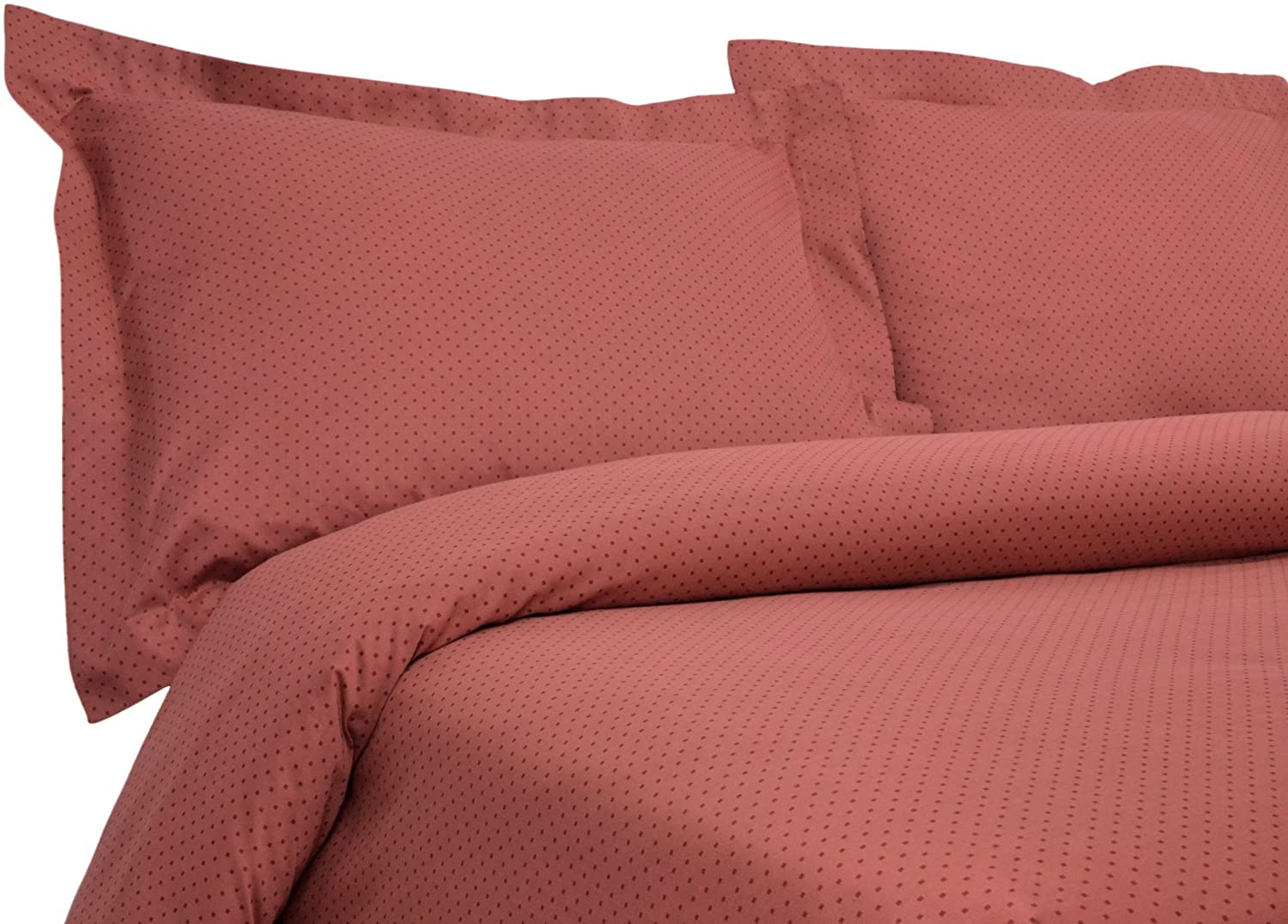 Price:$49.65 Home Carleton Collection 300 Thread-Count 100-Percent Cotton Sateen Printed Dot King Size 3-Piece Duvet Set, Spice : Home & Kitchen