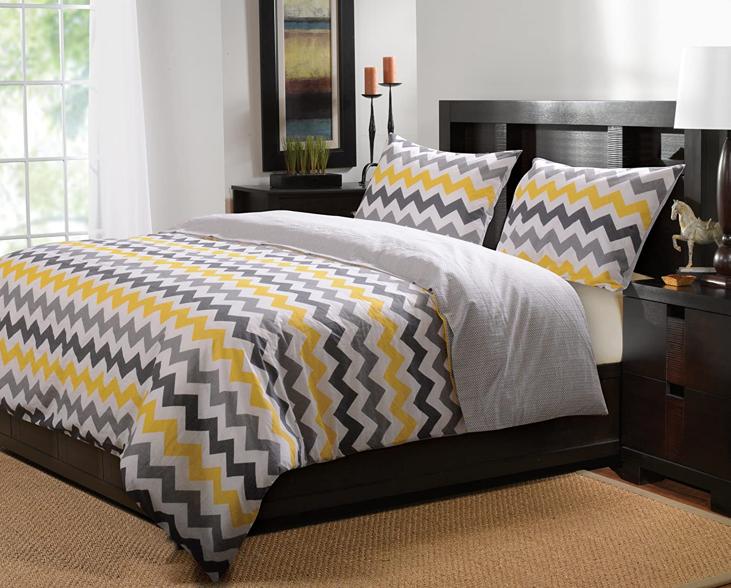Price:$104.99 Home Vida Cotton Duvet Set, 3-Piece King/Cal King : Home & Kitchen