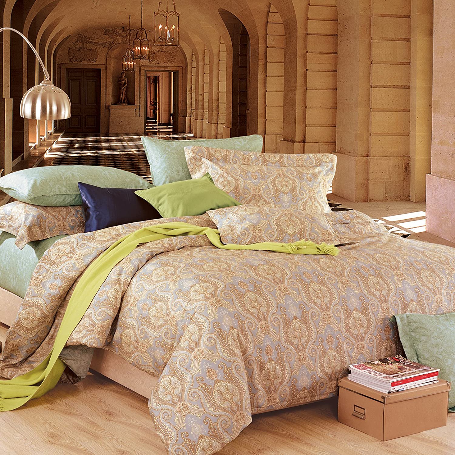 Price:$90.23 HOME Utopia 100-Percent Cotton 4-Piece Duvet Cover Set, Queen : Home & Kitchen
