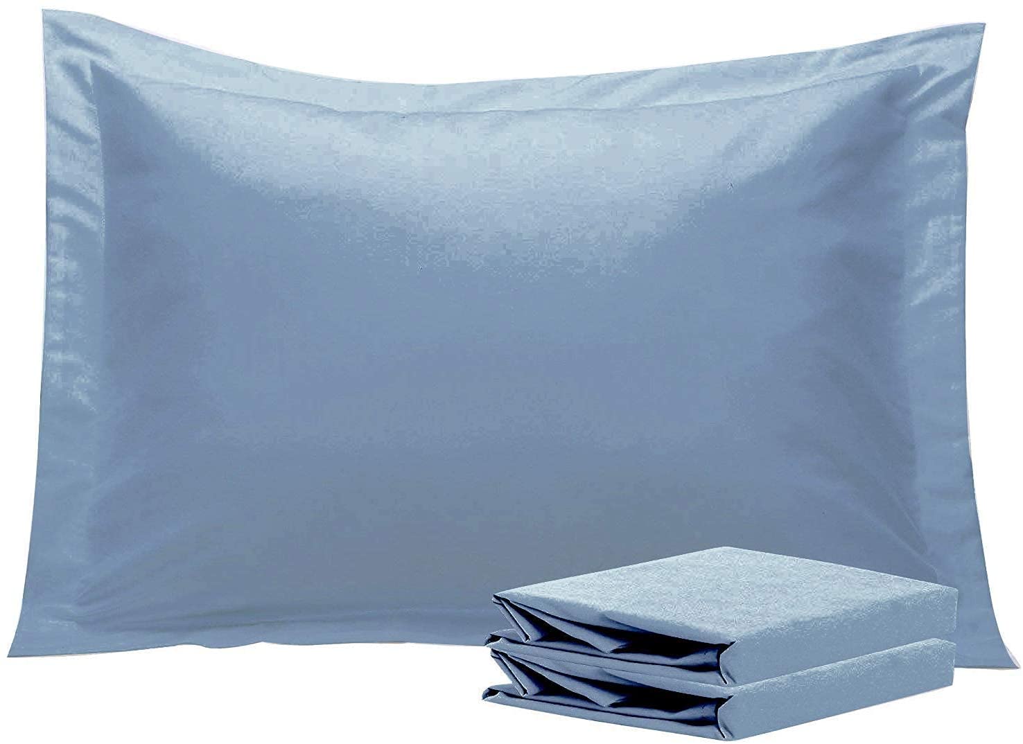 Price:$21.99 Linens Oxford Pillowcase Set 600TC 100% Long Staple Cotton Ultra Soft & Smooth Easy Care Satin Weave Set of 2 Pillow Shams (King, Sky Blue) : Everything Else