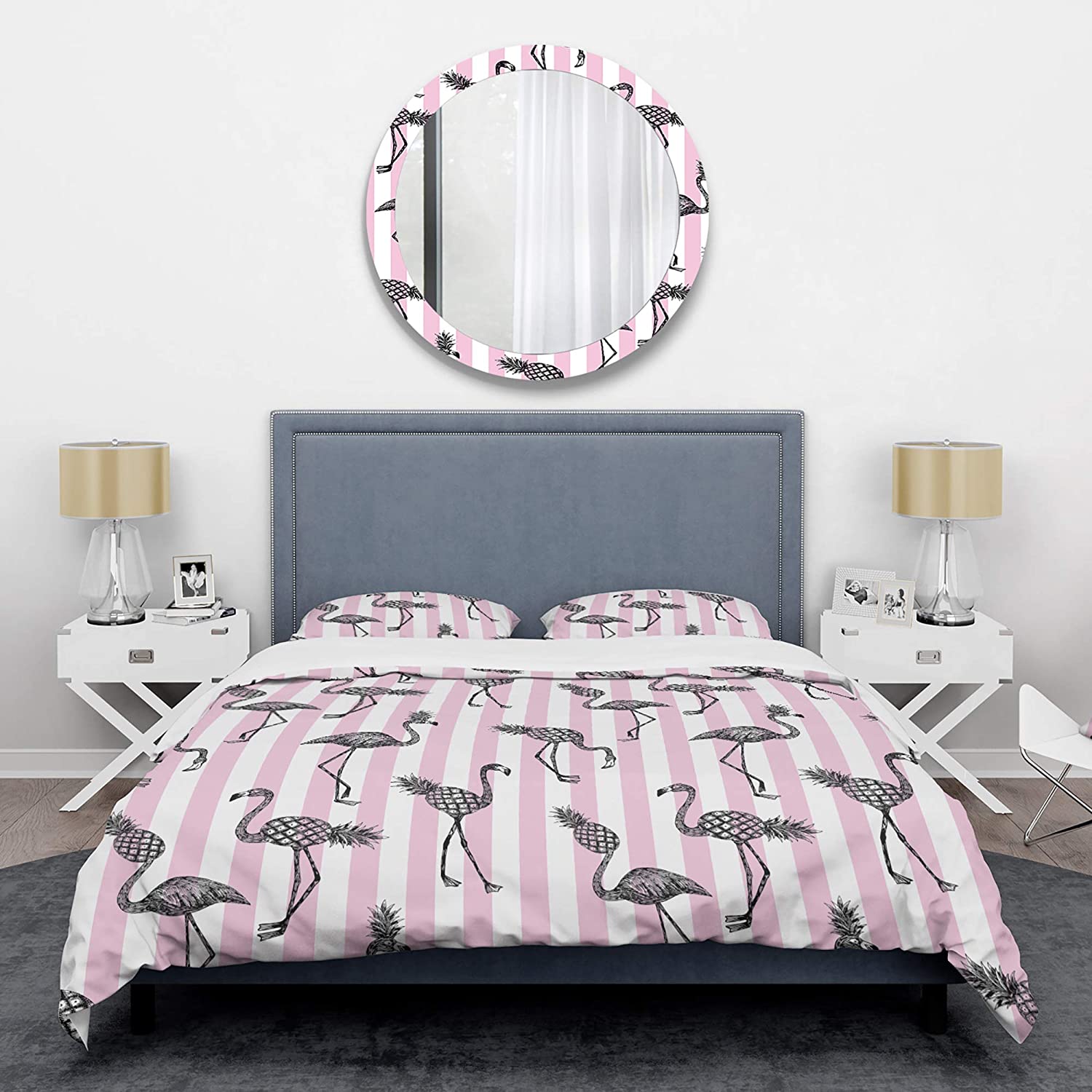 Price:$120.04 on Pink' Mid-Century Modern Duvet Cover Set : Home & Kitchen
