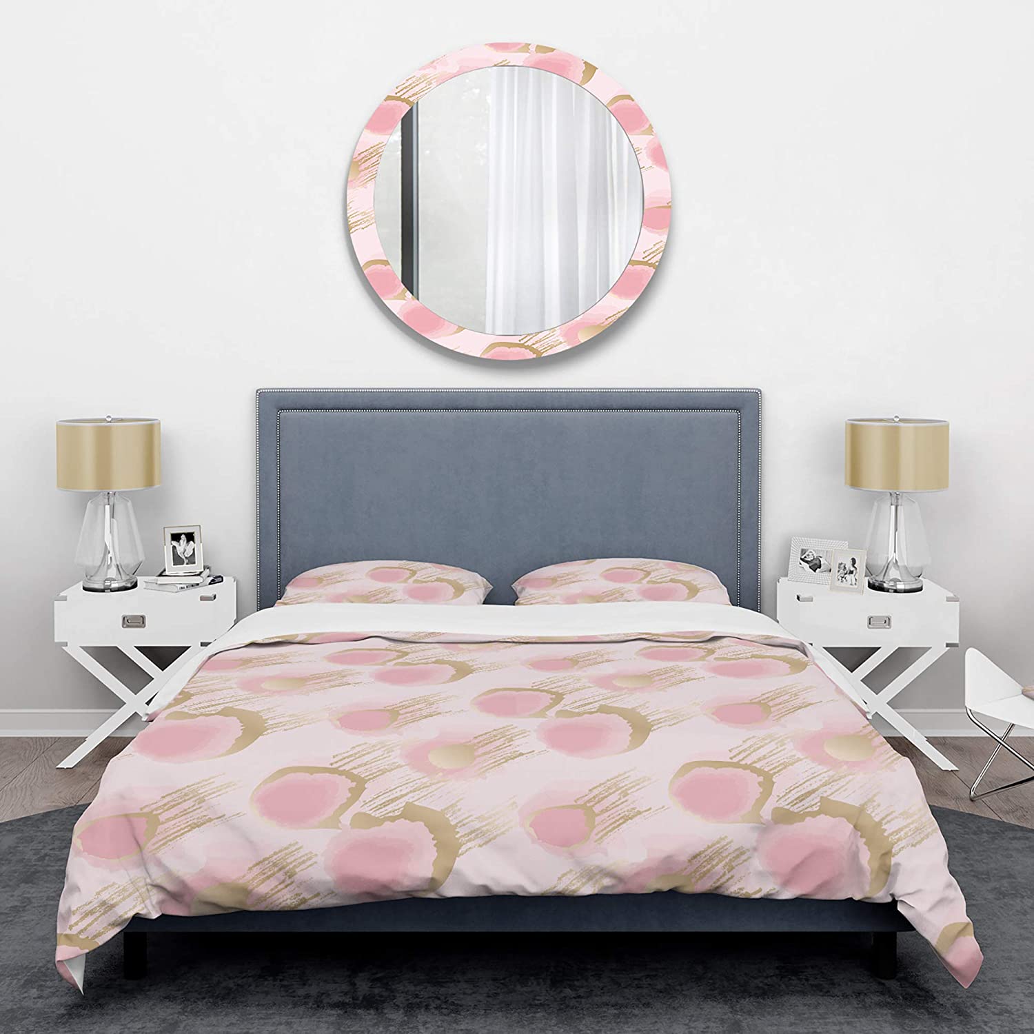 Price:$85.76 'Abstract Flower Design IX' Mid-Century Modern Duvet Cover Set : Home & Kitchen