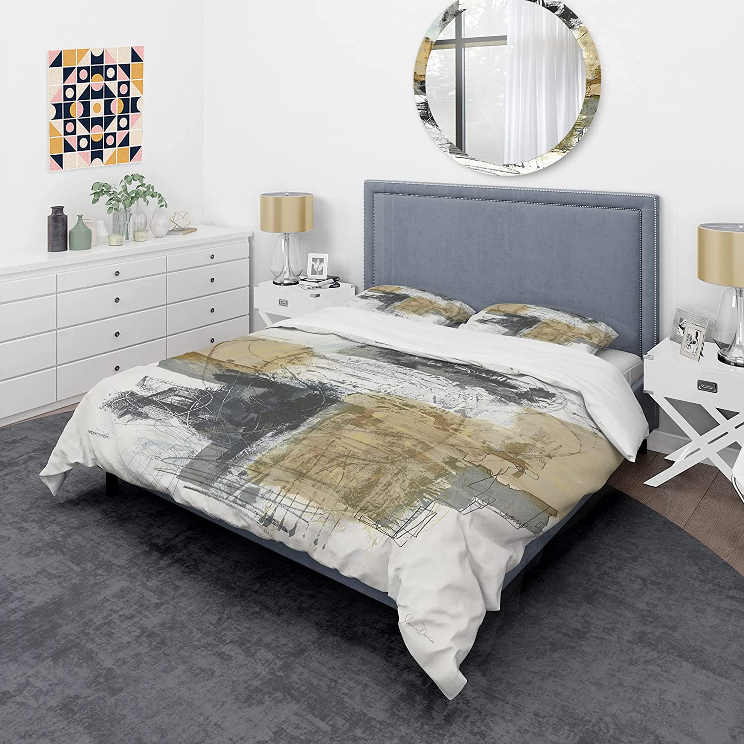 Price:$120.04 'Glam Cream Dream II' Glam Duvet Cover Set : Home & Kitchen