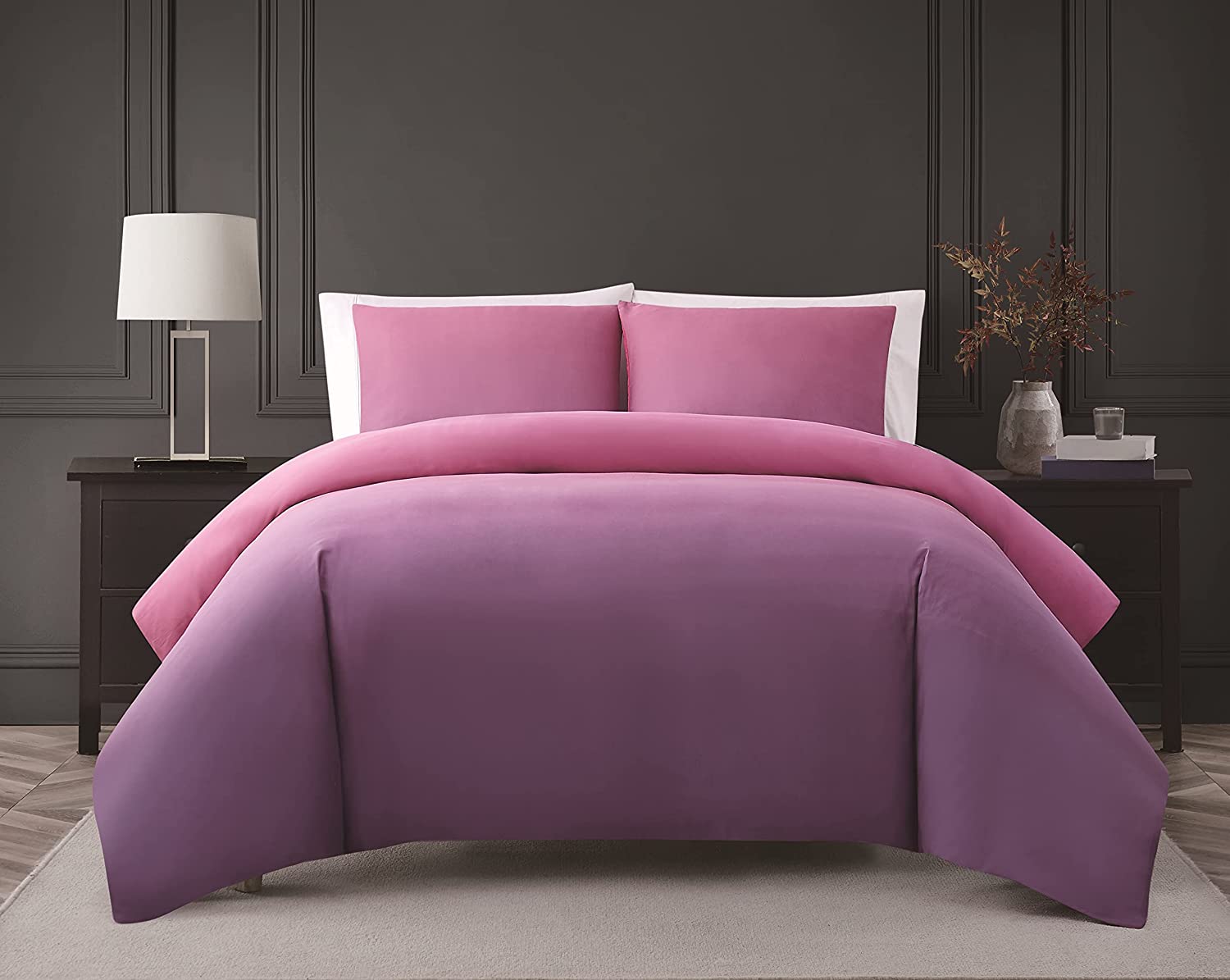 Price:$59.42 Siriano Brie Ombre 3 Piece Full/Queen Duvet Cover Set : Home & Kitchen