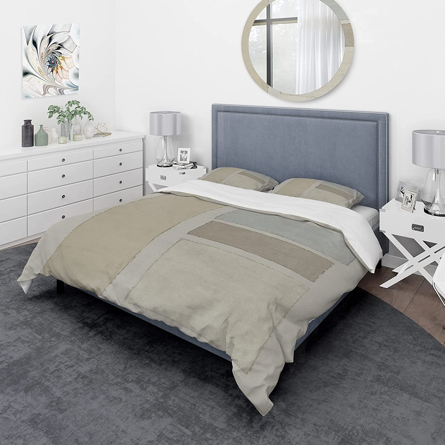Price:$120.04 'Painted Weaving III FB' Geometric Duvet Cover Set : Home & Kitchen