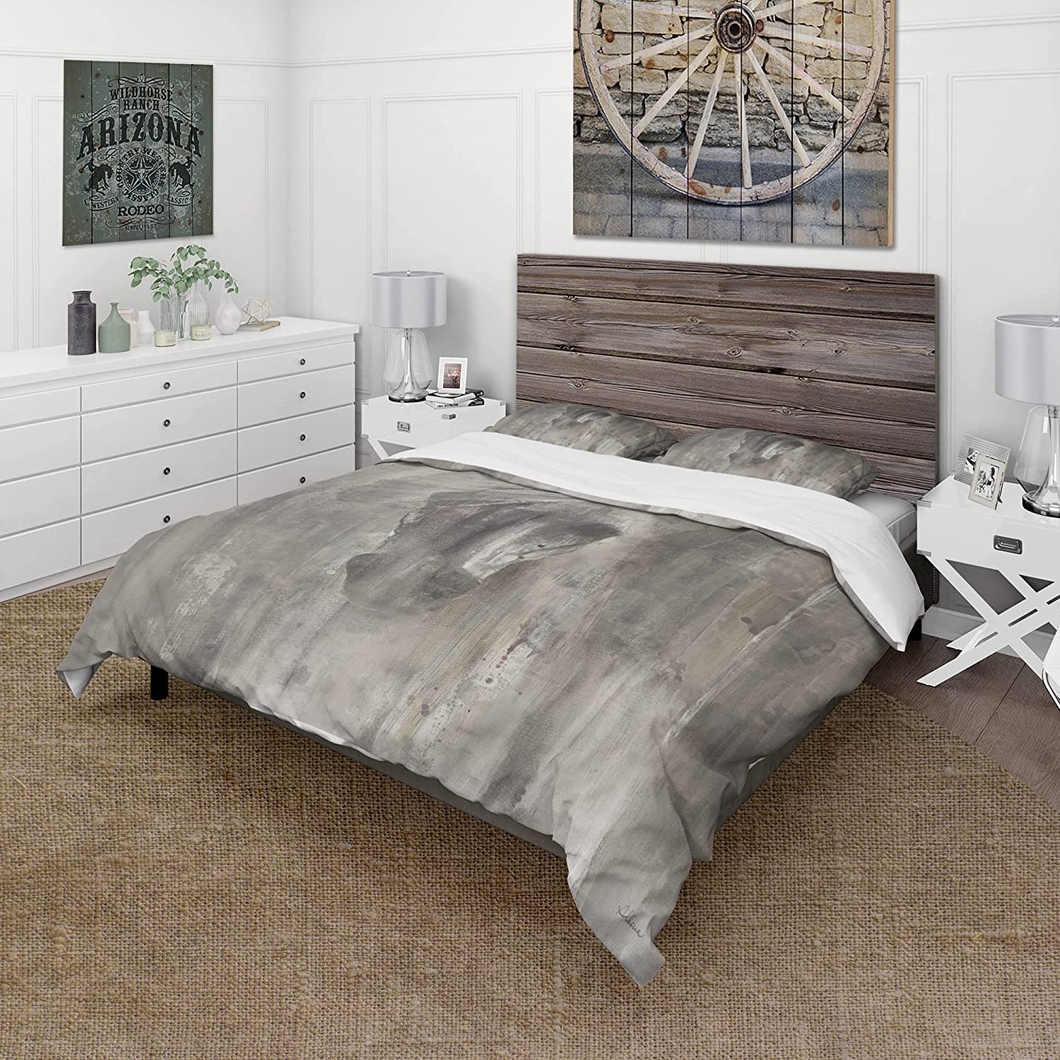 Price:$85.76 'Farmhouse Horse' Cottage Duvet Cover Set : Home & Kitchen