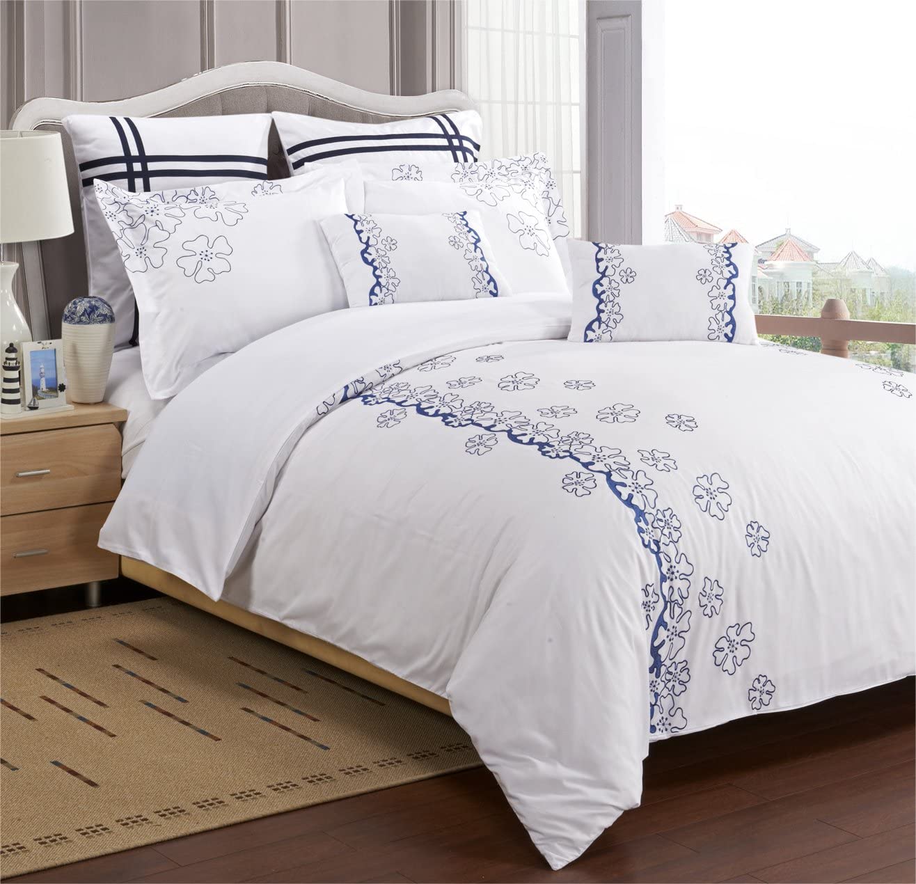 Price:$83.80 7-Piece Duvet Cover Set, King : Home & Kitchen