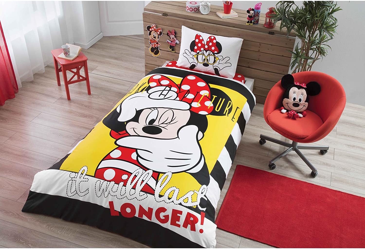Price:$63.00 Mickey Minnie Selfie Official Disney & Cartoon Character Single Duvet Cover Quilt Cover Bedding Set : Home & Kitchen
