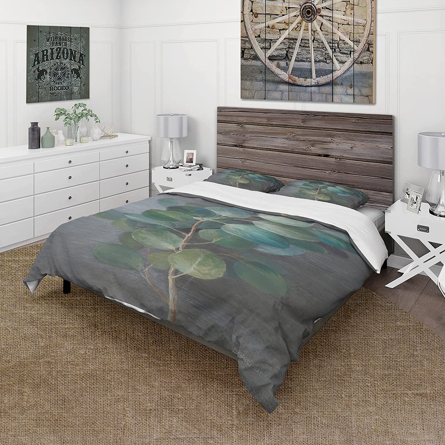 Price:$85.76 'Fresh Leaves I' Cottage Duvet Cover Set : Home & Kitchen