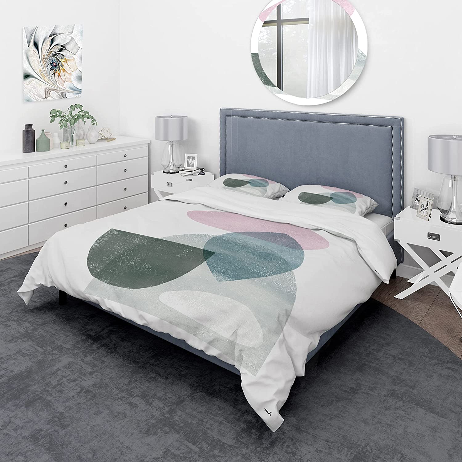 Price:$85.76 'Distressed Dream I' Geometric Duvet Cover Set : Home & Kitchen