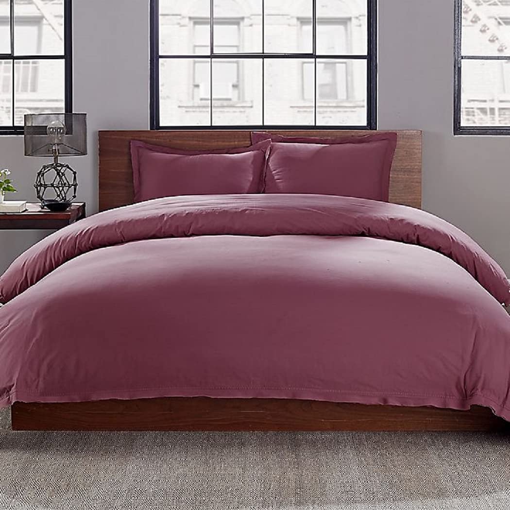 Price:$72.99 3-Piece Full/Queen Duvet Cover Set in Rose : Home & Kitchen