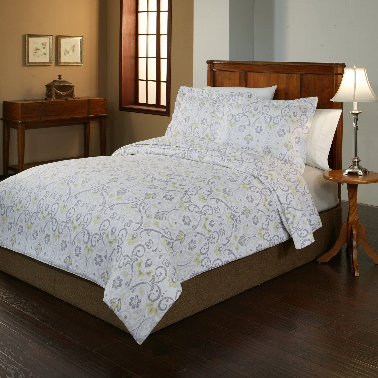 Price:$44.84 200 GSM Flannel Duvet Cover Set, Twin/Twin X-Large, Meadow : Home & Kitchen