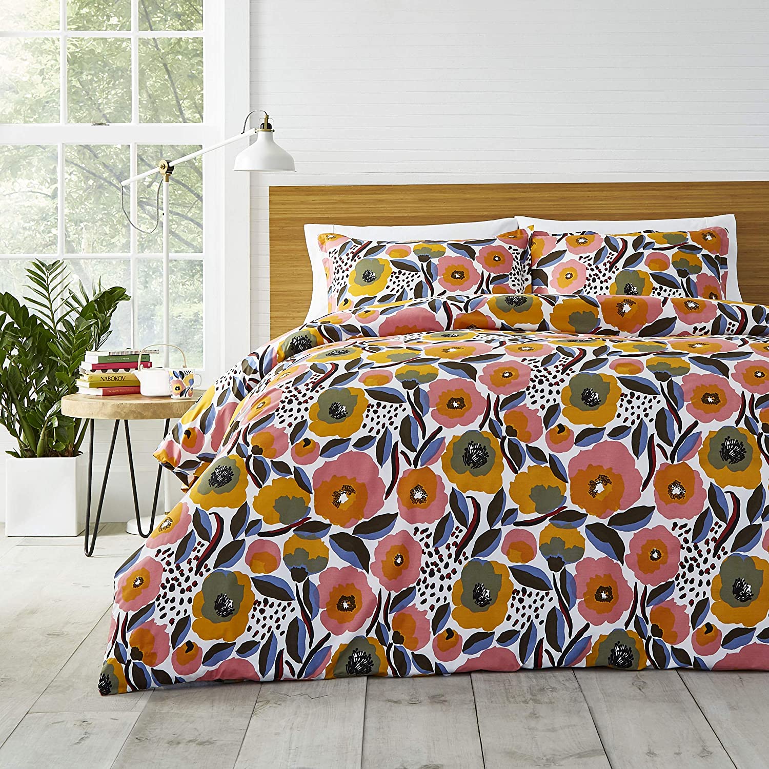 Price:$149.99 Rosarium Duvet Cover Set, Queen, Pink : Home & Kitchen