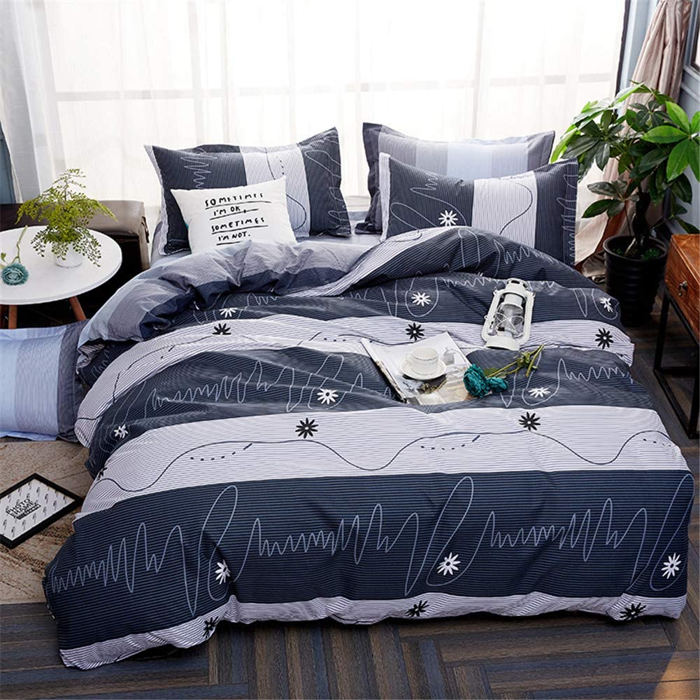 Price:$29.99 Duvet Cover Sets King Size Microfiber Dynamic Rhyme Patterned Lightweight 3 Pieces Bedding Set Ultra Soft Durable Breathable Comforter Cover Set (1 Duvet Cover + 2 Pillowcases) : Home & Kitchen