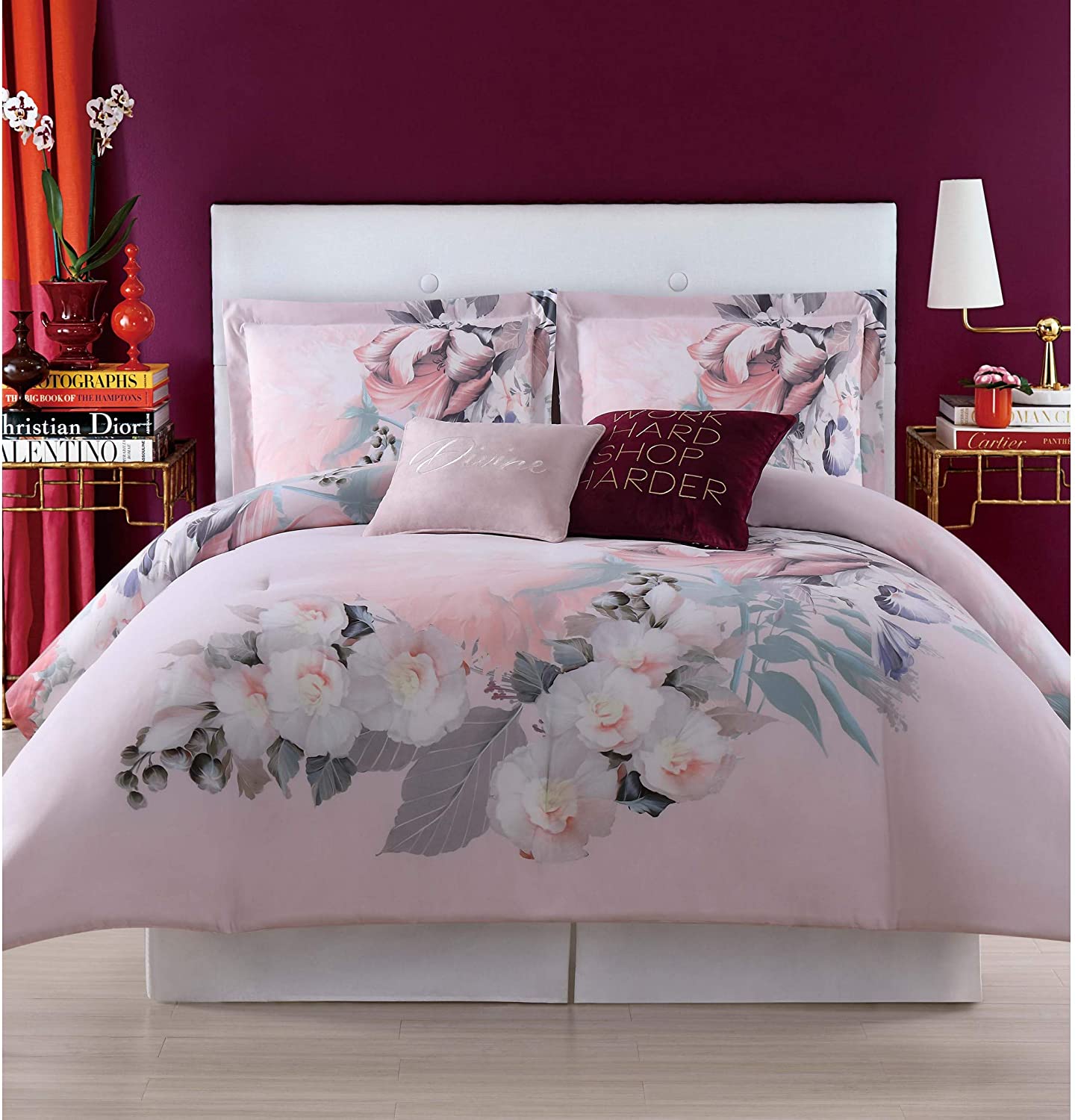 Price:$98.99 Siriano Dreamy Floral King Duvet Cover Set : Home & Kitchen