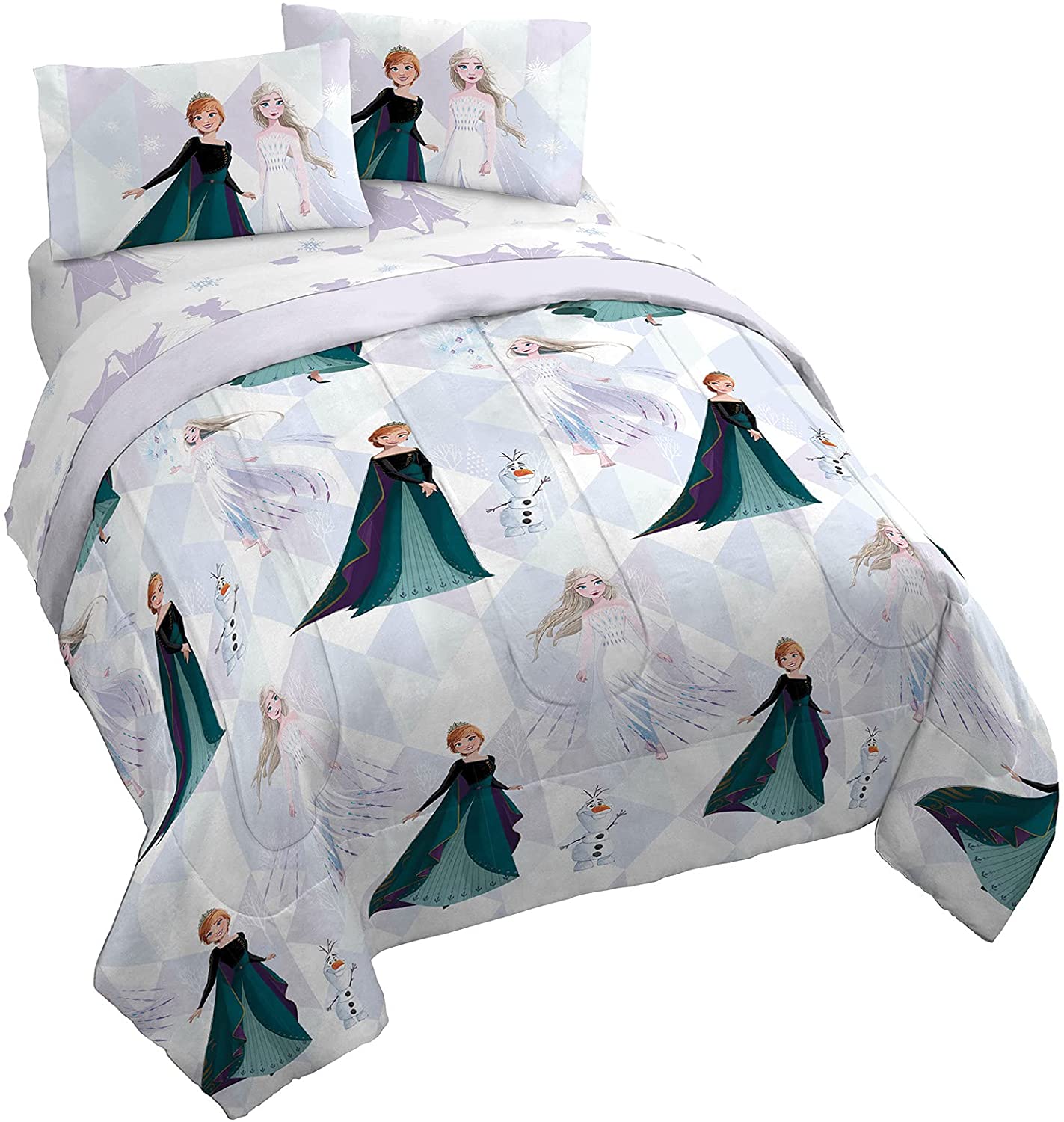Price:$89.99 Franco Disney Frozen 2 Spirit 5 Piece Queen Size Bed Set - Includes Comforter & Sheet Set - Bedding Features Elsa & Anna - Super Soft Fade Resistant Polyester (Official Disney Product) : Everything Else