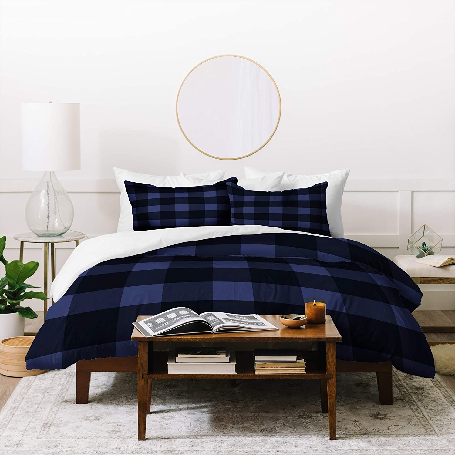 Price:$203.06 Designs Allyson Johnson Woodsy Blue Plaid Duvet Set with Two Pillow Shams, King : Everything Else