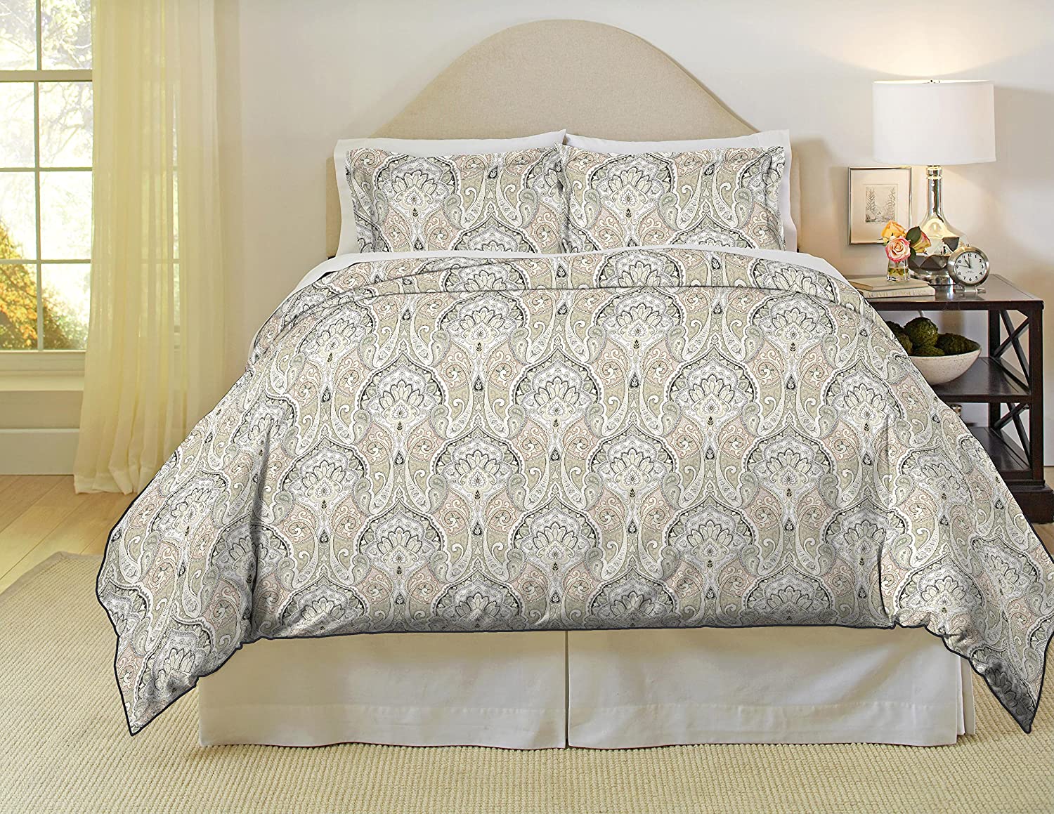 Price:$75.99 200 Thread Count Percale Duvet Set, King/California King, Cedar : Home & Kitchen