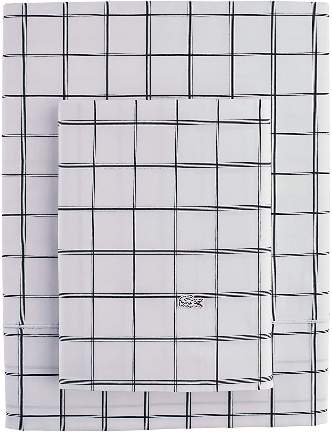 Price:$81.55 Match Point Collection 4-Piece Sheet Set, Queen, Window Pane Navy : Home & Kitchen