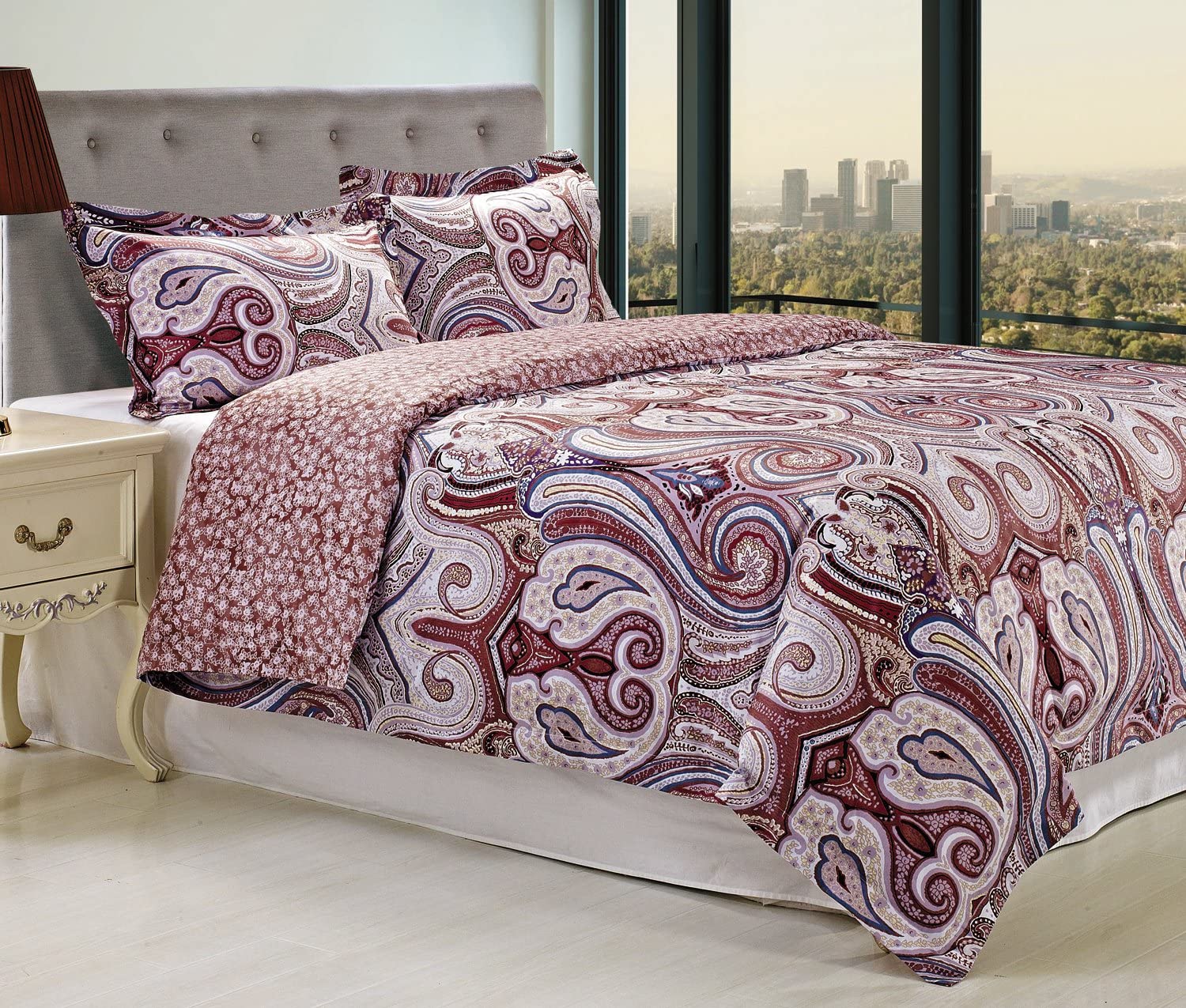 Price:$92.36 Waterloo Duvet Cover Set, Single-Ply Authentic 300 Thread Count, King/Cal King : Home & Kitchen