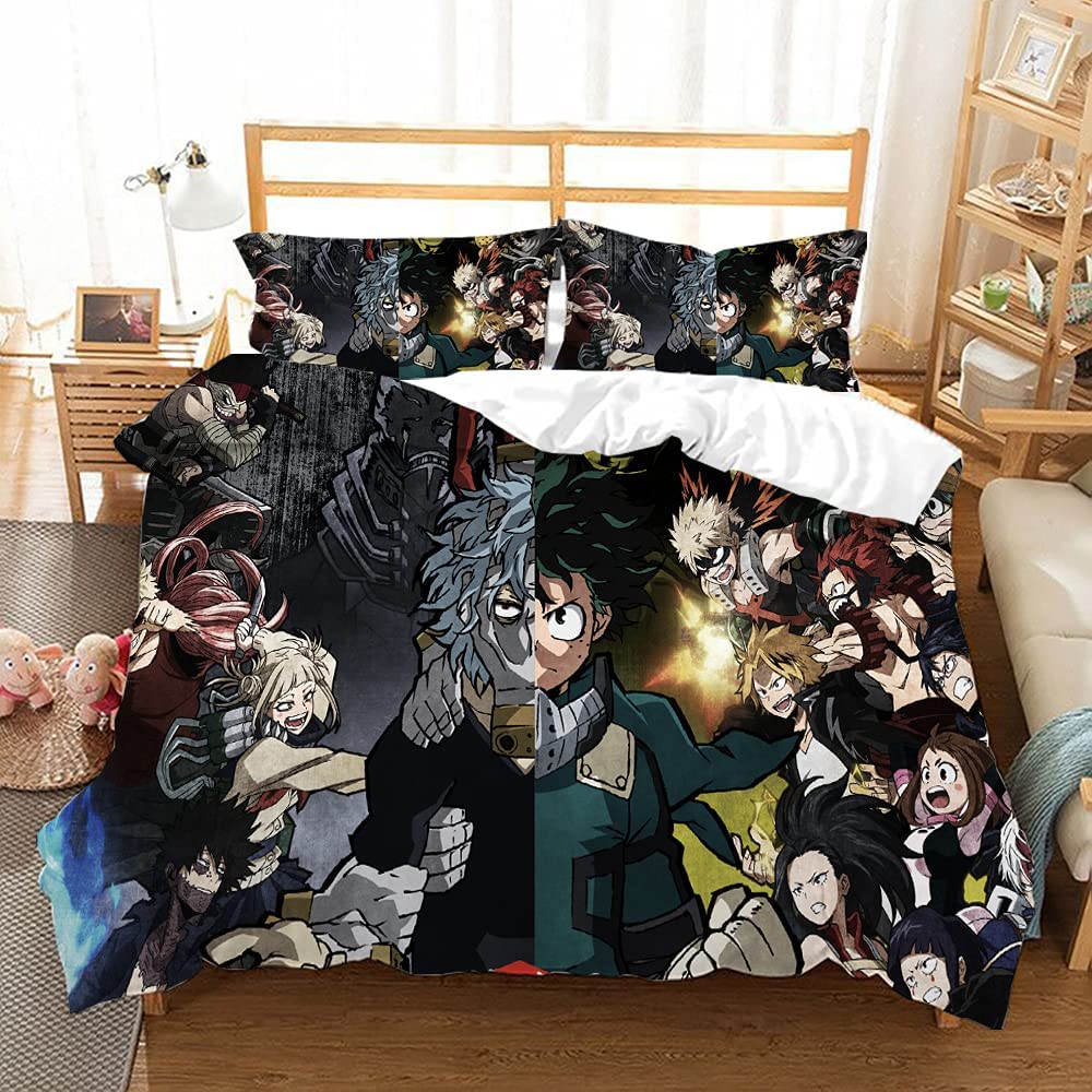 Price:$48.99 My Hero Academia Anime Bedding Duvet Covers 3D Print Bedding Sets Soft Full/Twin Size for Teen Kid's Children(No Comforter) (My Hero Academia1, Twin:68"x86") : Home & Kitchen