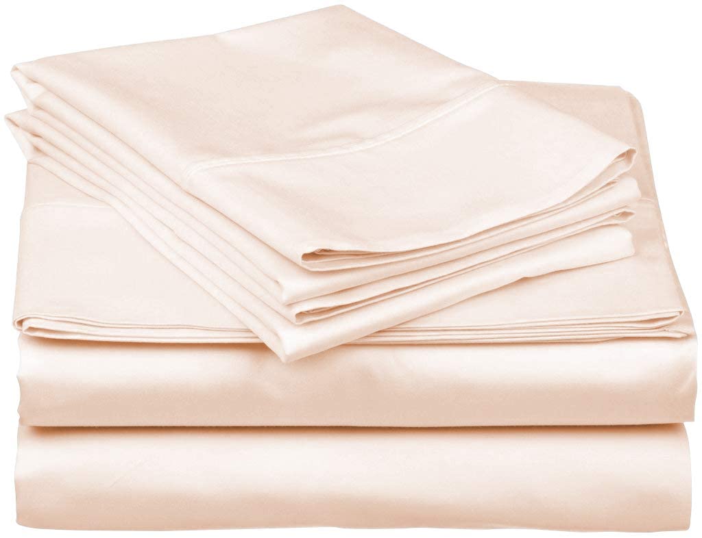 Price:$89.99 Egyptian Queen Size Cotton Bed Sheets Set (Queen, 1000 Thread Count) Cream Bedding and Pillow Cases (4 Pc) – Egyptian Cotton Sheets Queen Size Bed- Sateen Sheets - 18” Queen Deep Pocket Sheets : Home & Kitchen