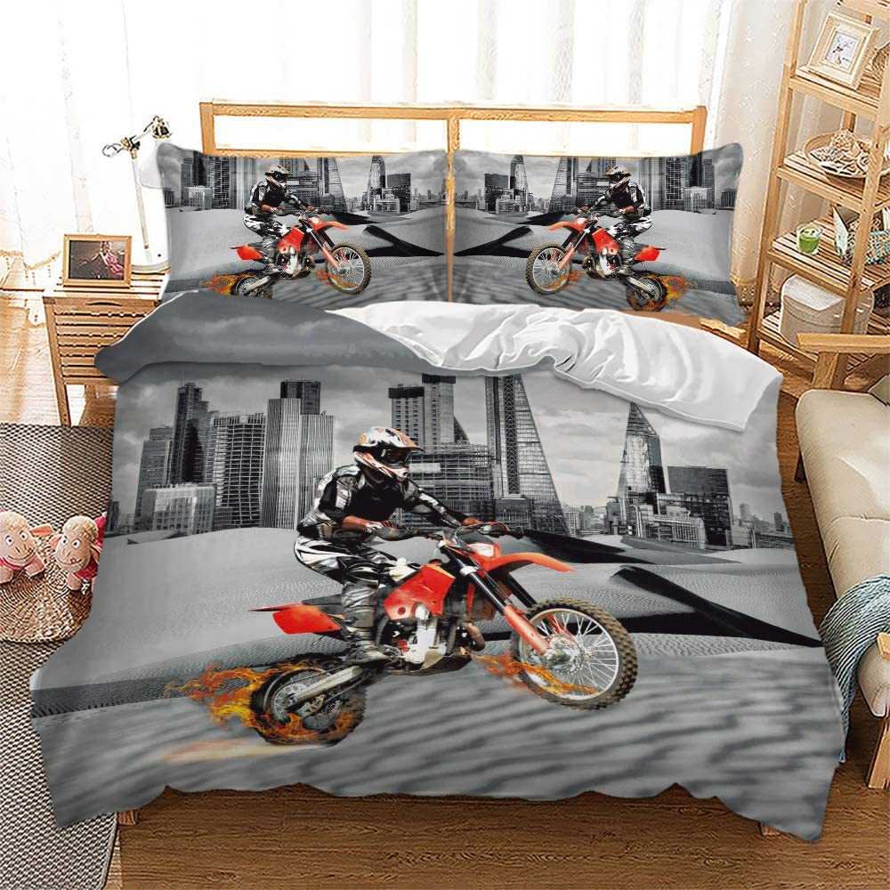 Price:$32.99 Pieces Full Size Duvet Cover Set Aesthetic Hobby Motorbike Futuristic , Brushed Microfiber 3D Printed Bedding Set with 2 Pillow Shams,Lightweight : Home & Kitchen