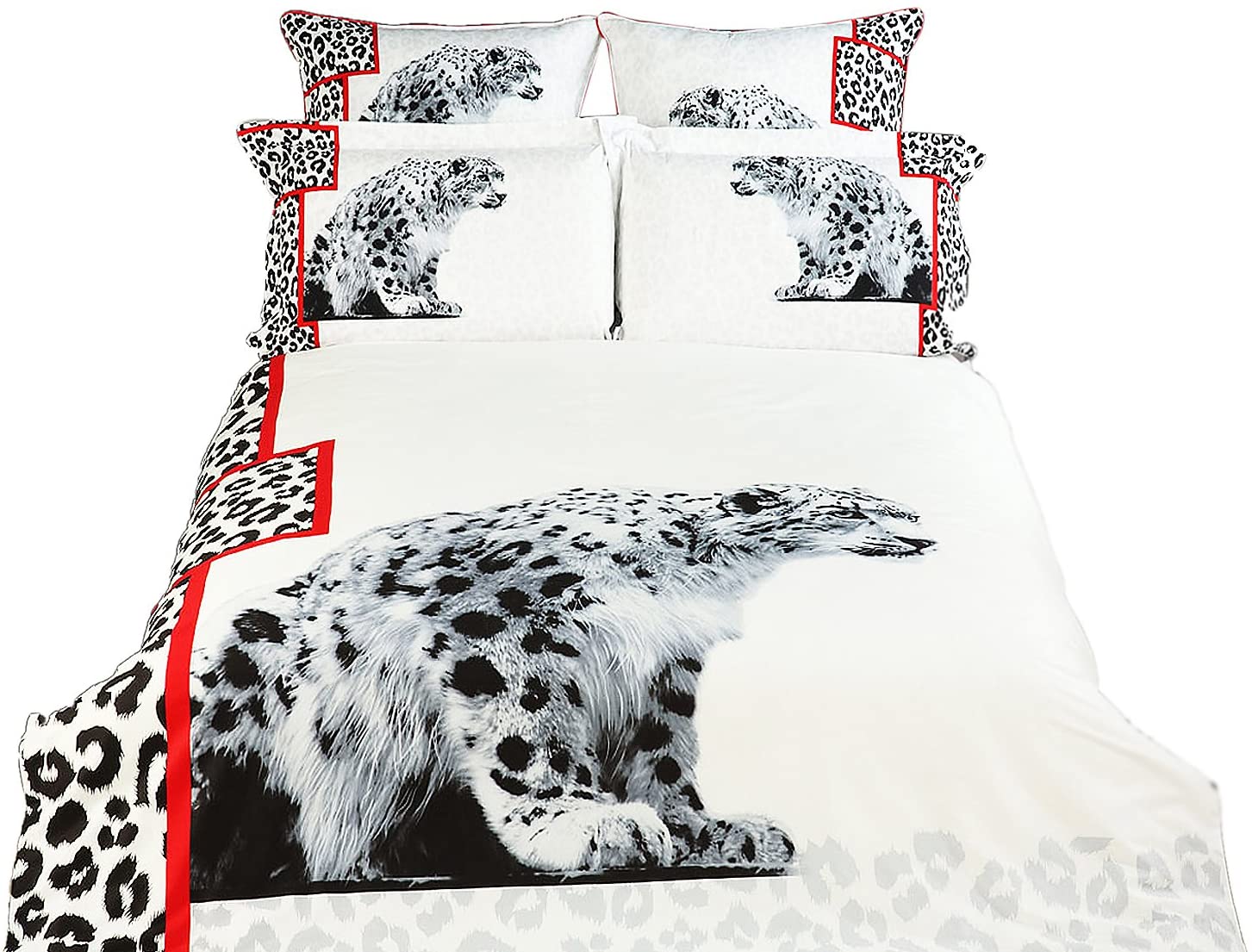 Price:$169.00 Mela DM431Q White Cheetahs Queen Duvet Cover Set : Home & Kitchen